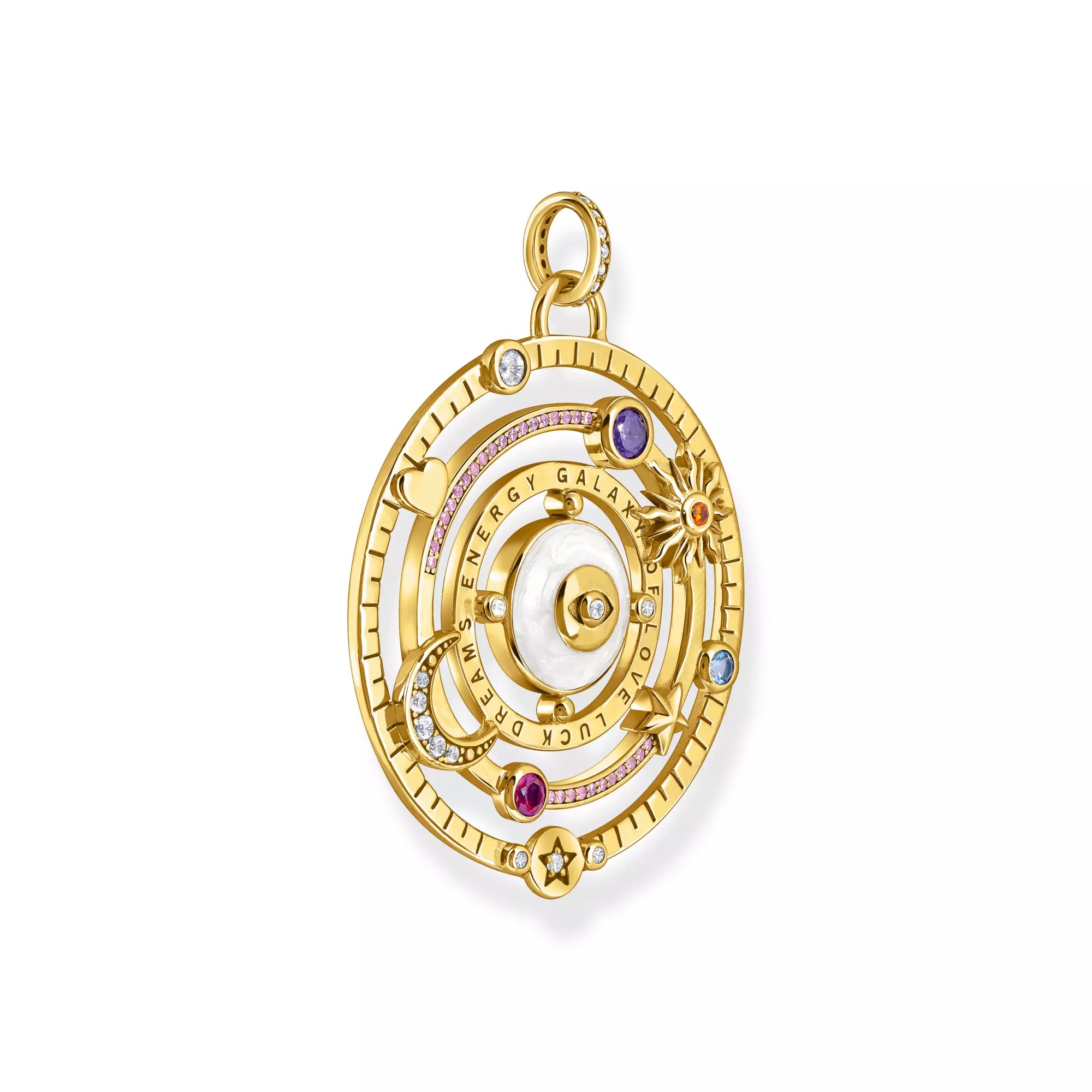Thomas Sabo Anhänger - Silber verg. & Emaille & Zirkonia - bunt - kosmischer Talisman – Ansicht 3