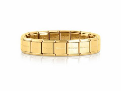 Goldfarbenes Nomination 032001 SI 008 BIG Armband mit 18 Elementen, außergewöhnliches Design, ideal für stilvolle Akzente und modische Outfits, vielseitig kombinierbar.
