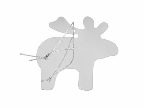Schöner Geschenk Anhänger in Rentierform mit Platz für Gravur, Hersteller Juwelier Harnisch, ideal für festliche Anlässe, verleiht Geschenken eine persönliche Note.