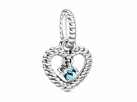 Pandora - Silber - Monatsstein März - Crystals - 798854C01 - Blau