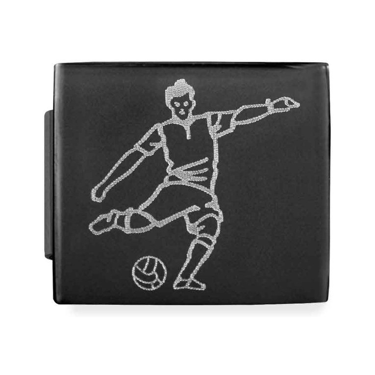 Nomination Composable Glam Charm Fußballspieler schwarz - Edelstahl, PVD schwarz, Emaille