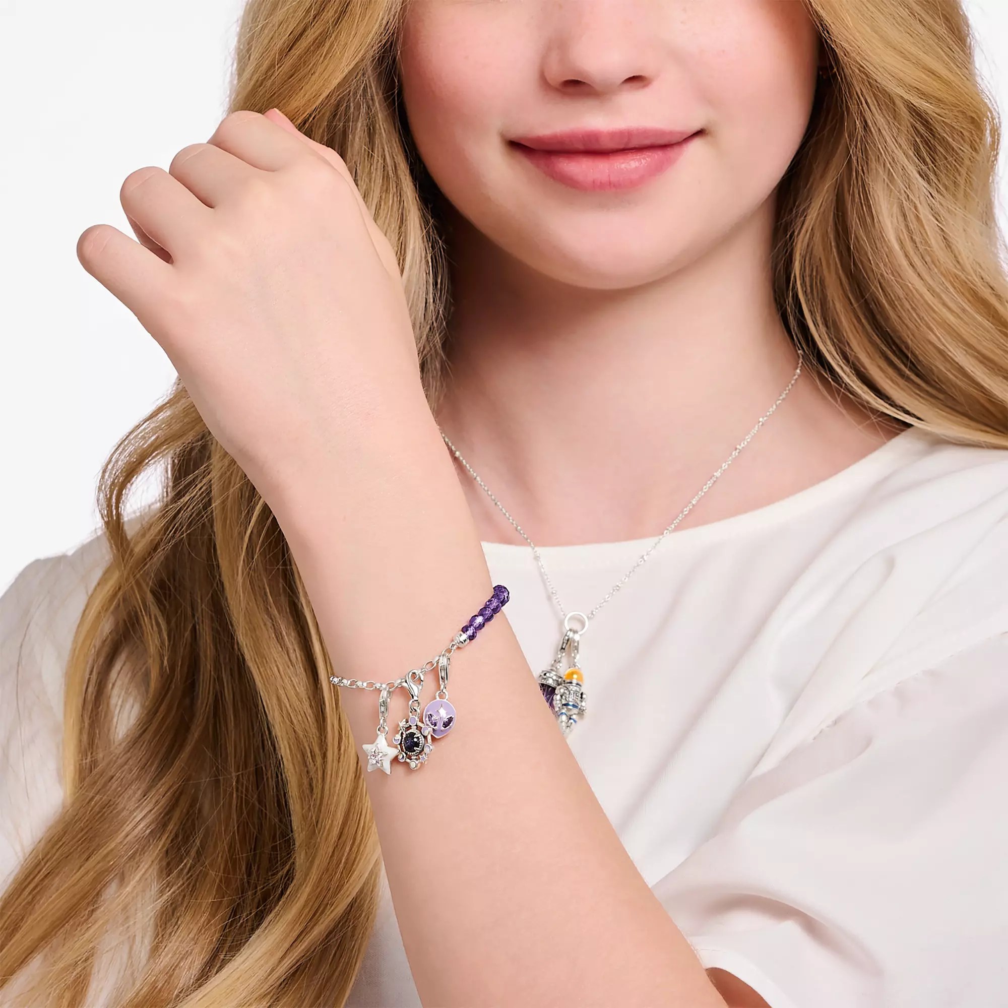 Thomas Sabo Armband - Carrier mit Gliedern - Silber & Emaille - Rot - 12 bis 15 cm – Ansicht 3