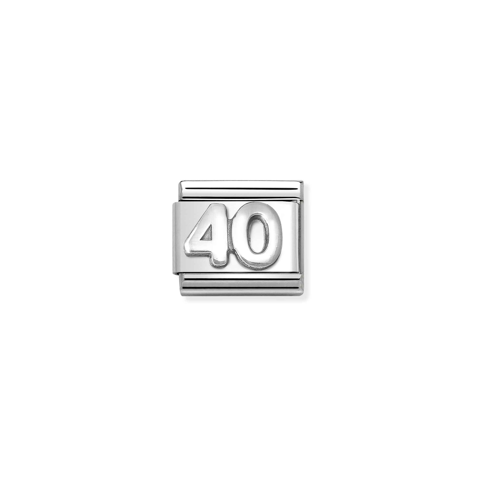 Nomination Composable Classic Charm Zahl 40 - Edelstahl, Sterling Silber