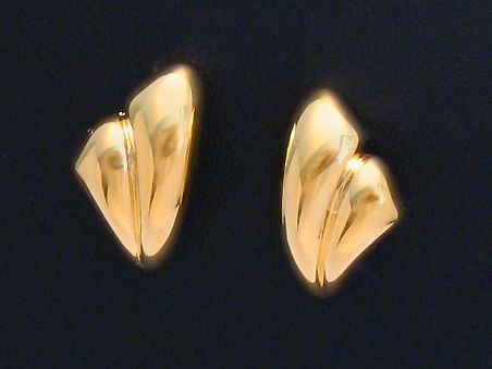Ohrringe - Gold 750 Ohrstecker - schlichtes DESIGN, Hersteller: Juwelier Harnisch, Design Ohrringe, eleganter und zeitloser Stil für jeden Anlass.