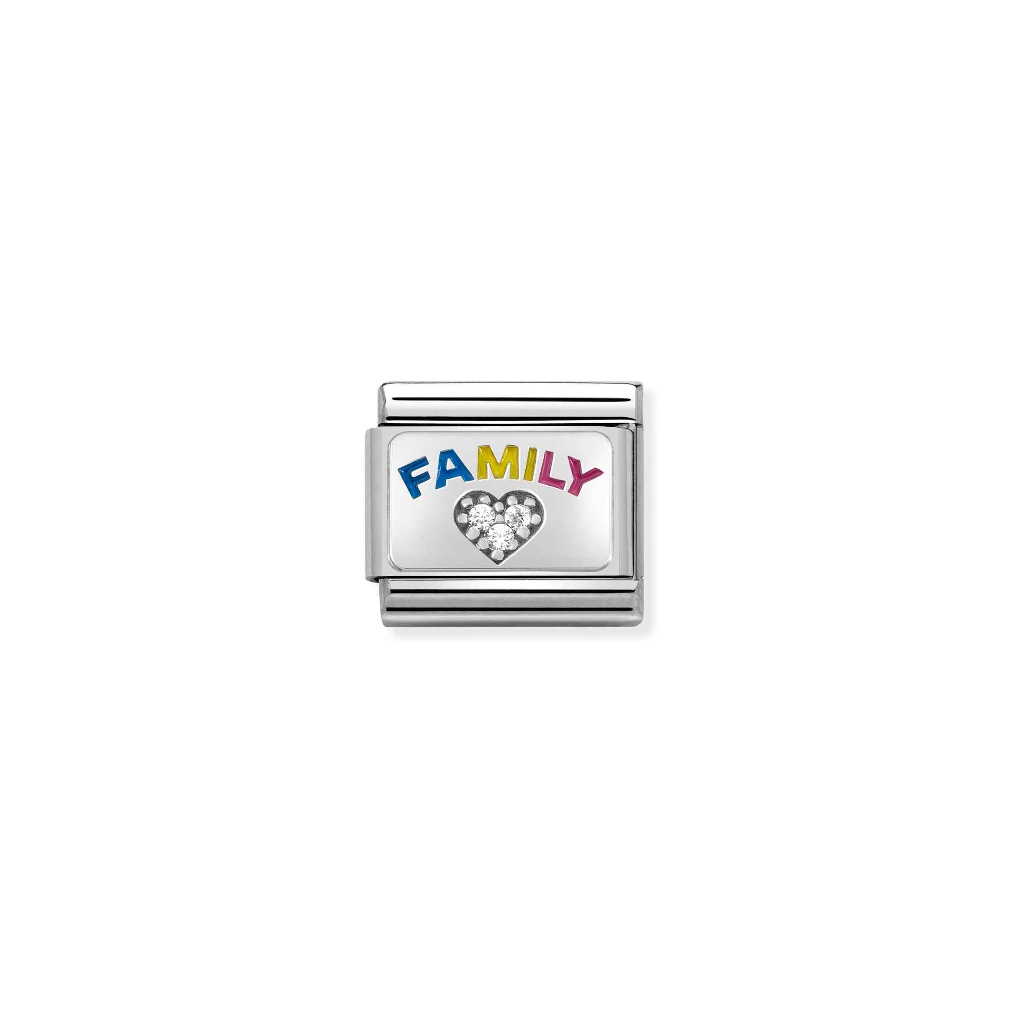 Nomination Composable Classic Charm Family - Edelstahl, Sterling Silber, Zirkonia