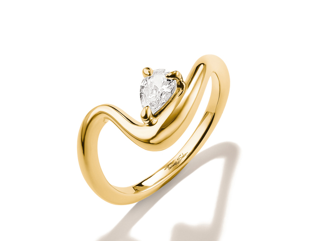 Thomas Sabo Fluid Elegance - TR2543-M01-14-60 - Ring Gr. 60 - 18K Gelbgold-Vergoldung