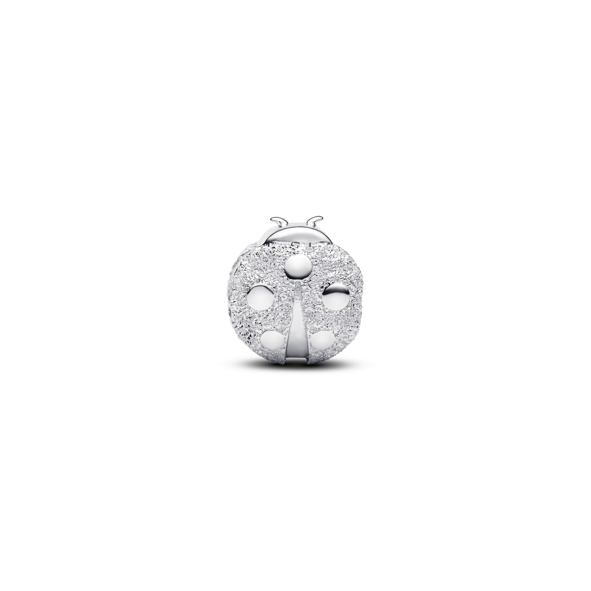 Pandora Strukturierter Marienkäfer Mini - Charm - Silber – Ansicht 2