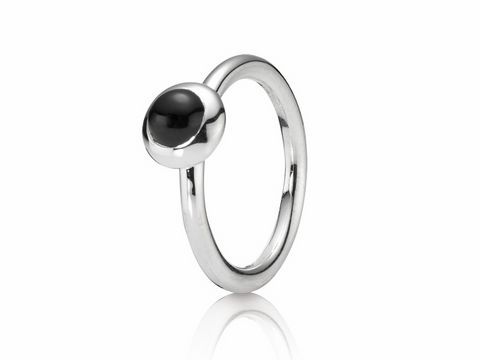 Ring PANDORA 190608O Silber Gr. 58/18,5 - Onyx - Stories