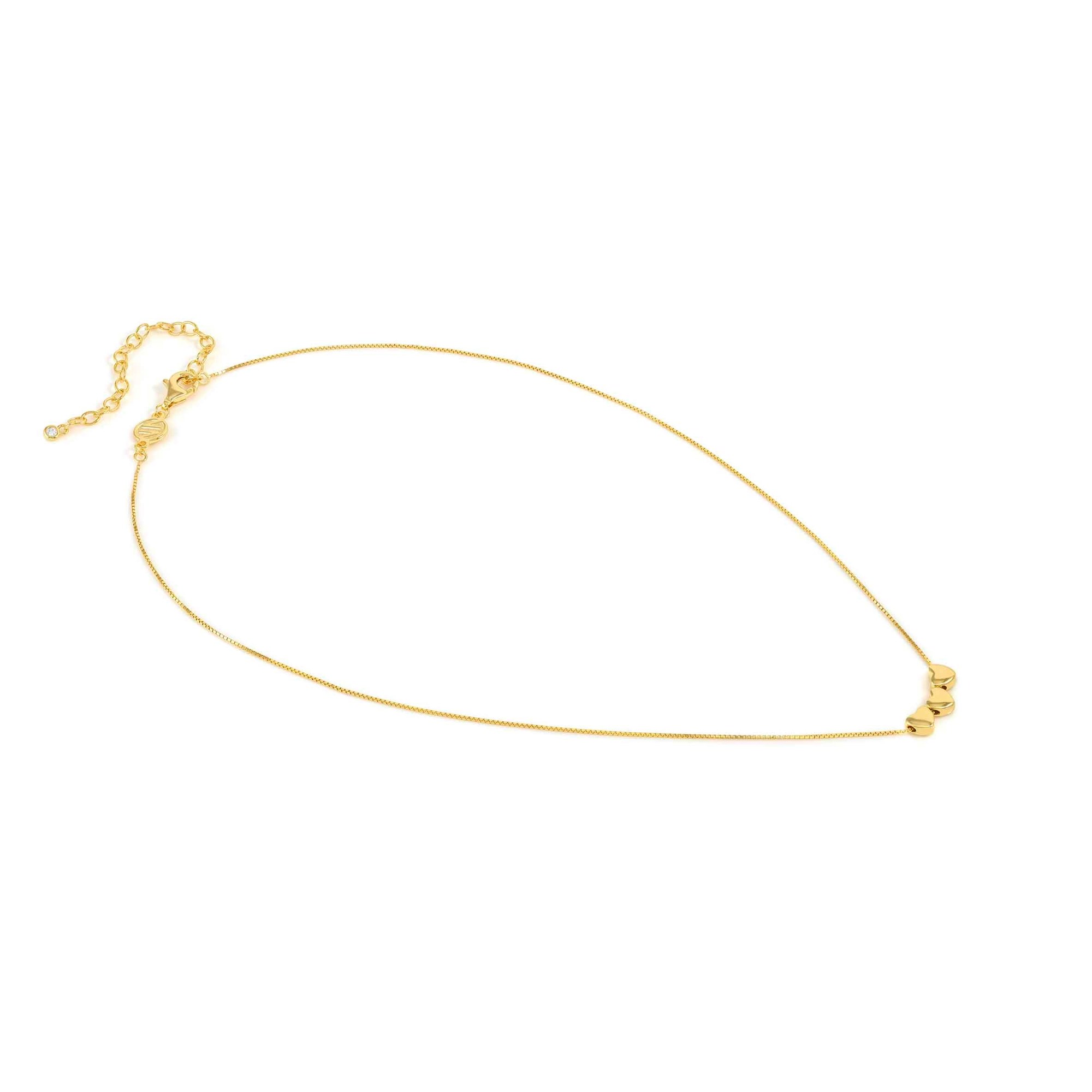 Nomination Sterling Silber - Herz - vergoldet Collier - Armonica – drei Herzen – 36-42 cm – Ansicht 5