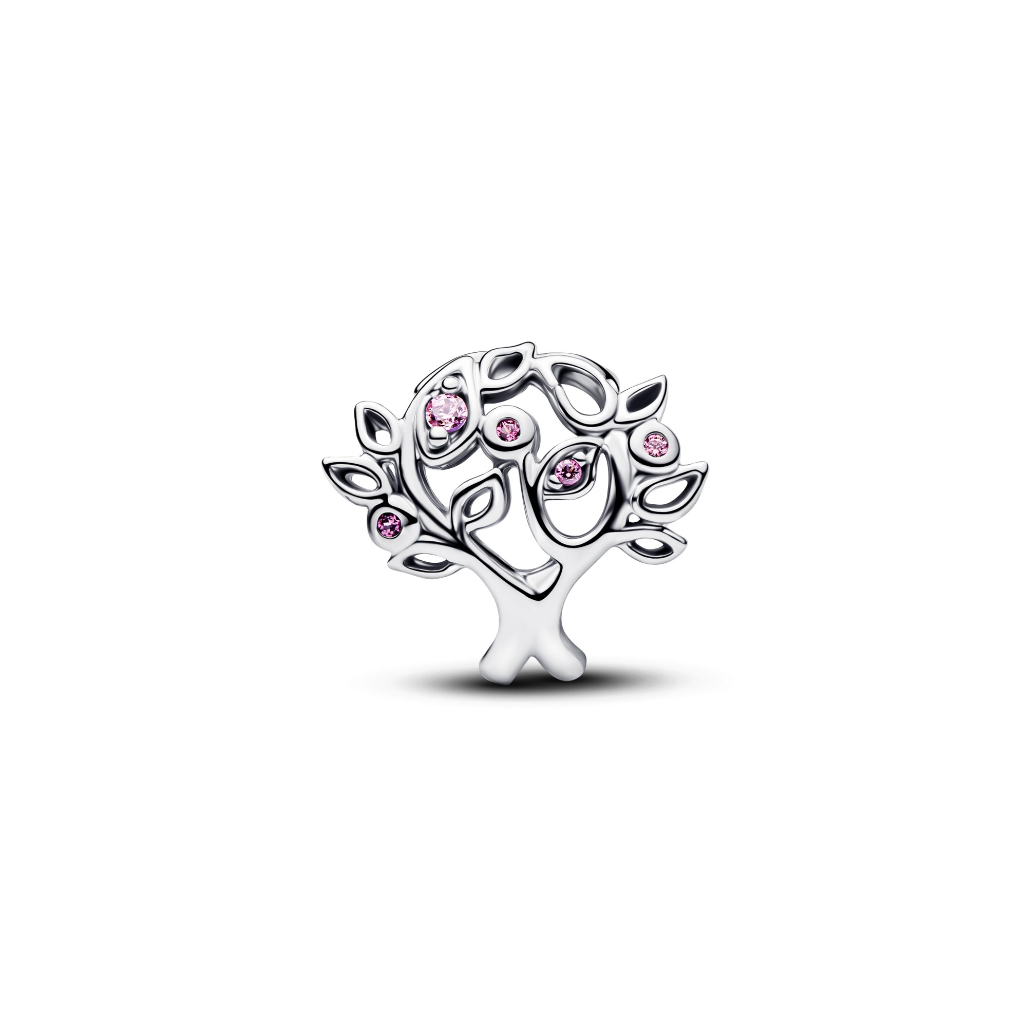 Pandora Familienstammbaum Charm - Sterling Silber - Zirkonia Pink – Ansicht 3