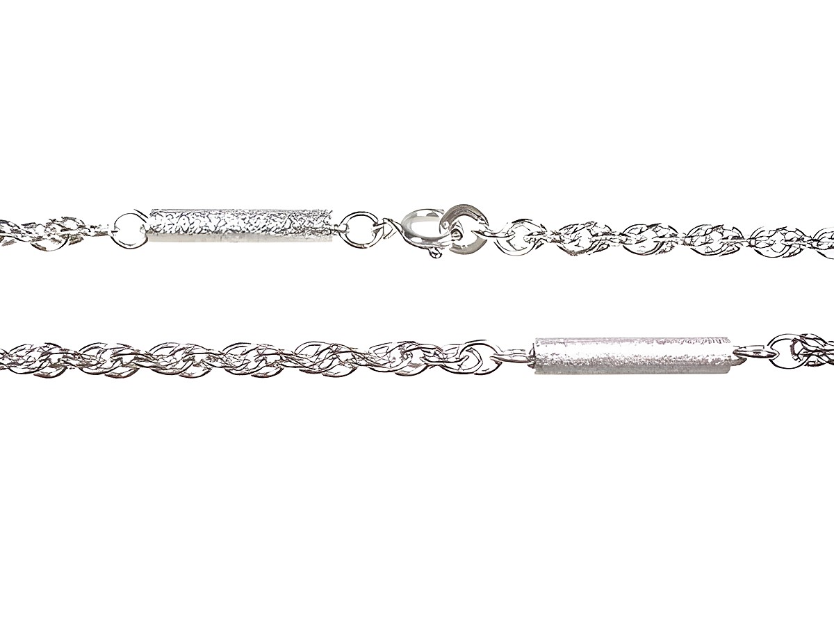 Lange Silberkette - rhodiniert - RÖRCHEN mattiert 72 cm, von Juwelier Harnisch, mit eleganten Mittelteil Colliers, ideal für stilvolle Akzentuierungen zu jedem Outfit.