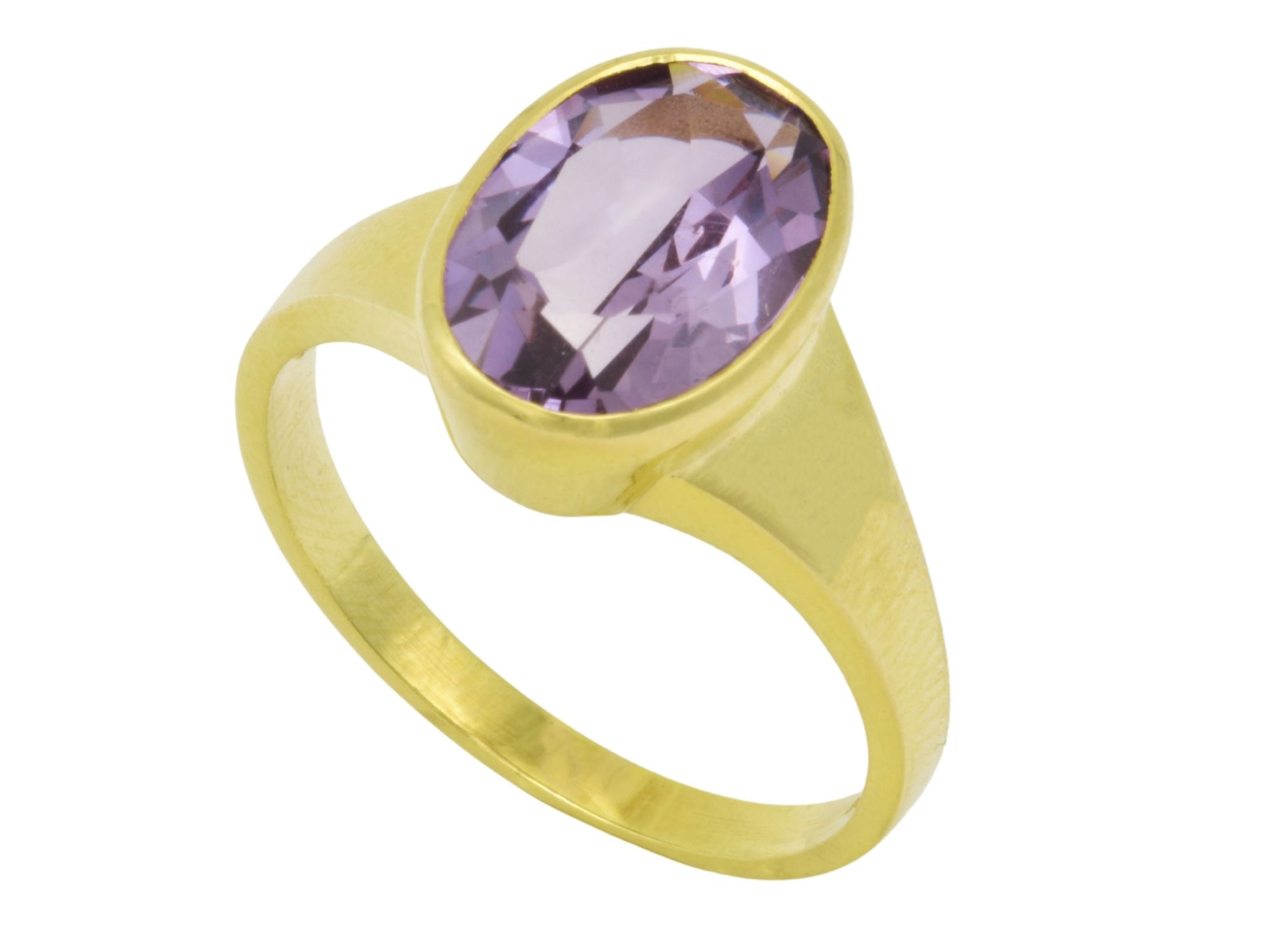 Ring Ovale Eleganz - Gelbgold 585 - poliert - Amethyst Lila Gr. 54