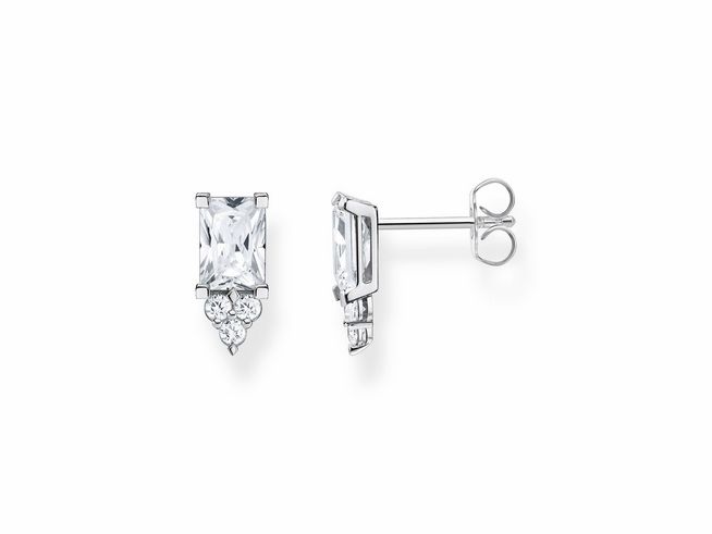 Ohrstecker H2173-051-14 von Thomas Sabo aus Sterling Silber mit weißen Zirkonia in elegantem Design, ideal für festliche Anlässe und alltägliche Eleganz.