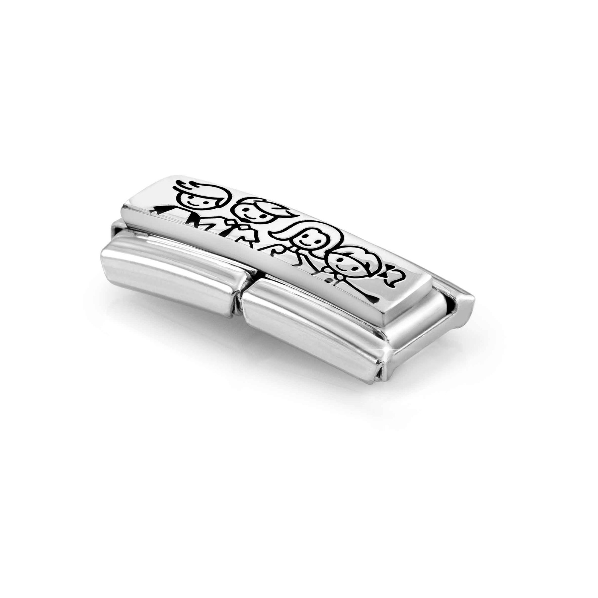 Nomination Composable Classic Double Charm Familie mit Kindern - Edelstahl, Sterling Silber – Ansicht 4