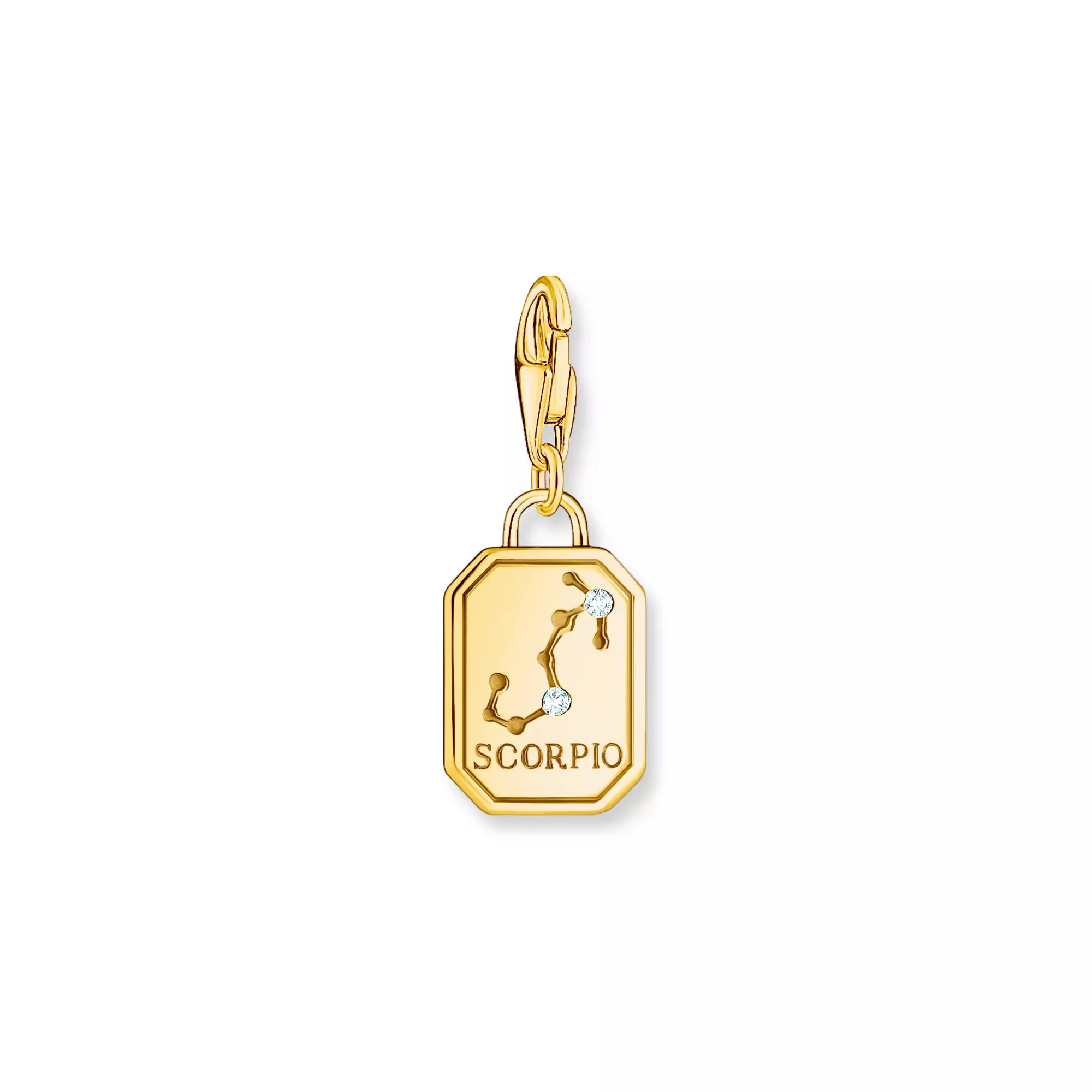Thomas Sabo Charm-Anhänger - Sternzeichen Skorpion - Silber Gelbgold verg. & Zirkonia – Ansicht 2
