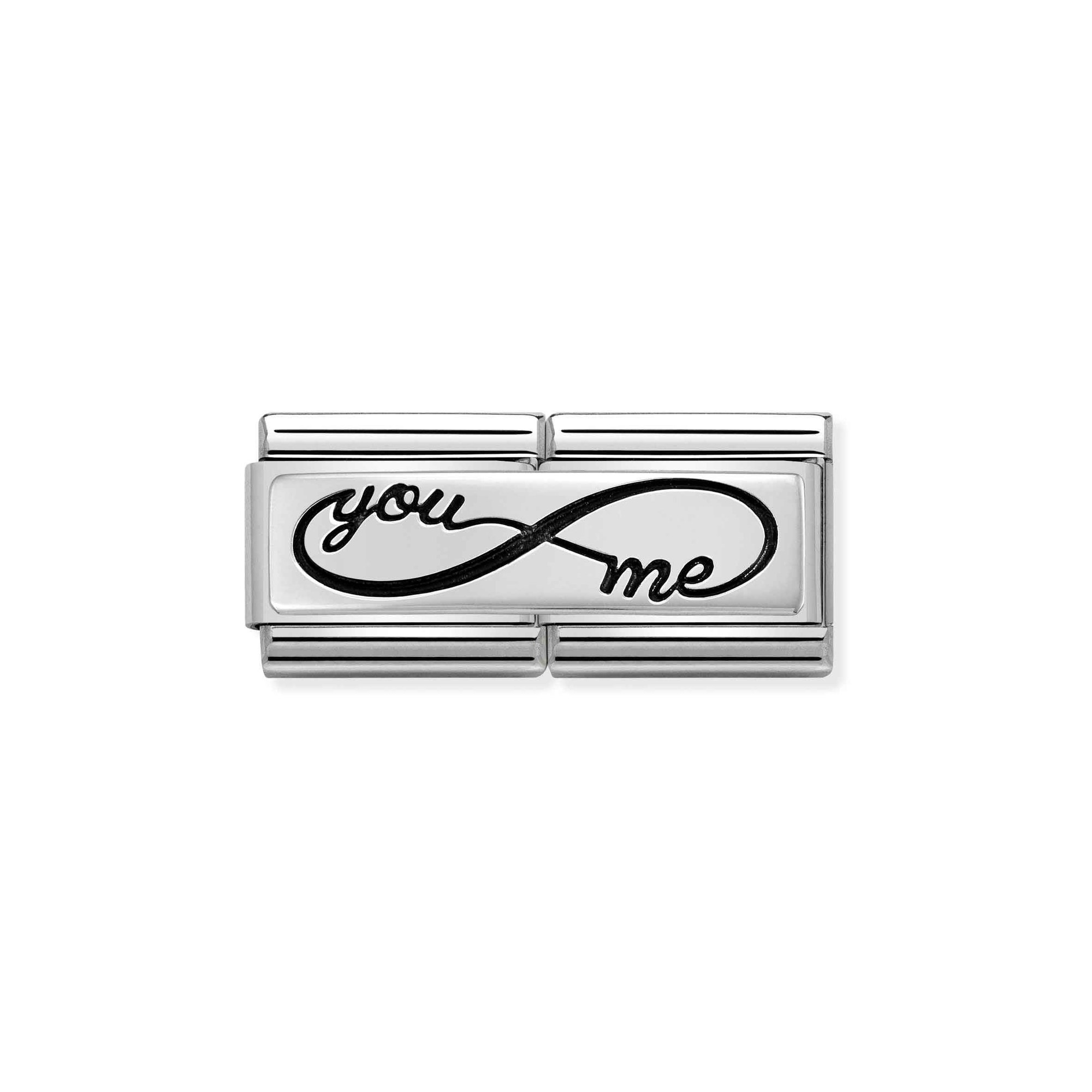 Nomination Composable Classic Double Charm You Me Unendlichkeit - Edelstahl, Sterling Silber