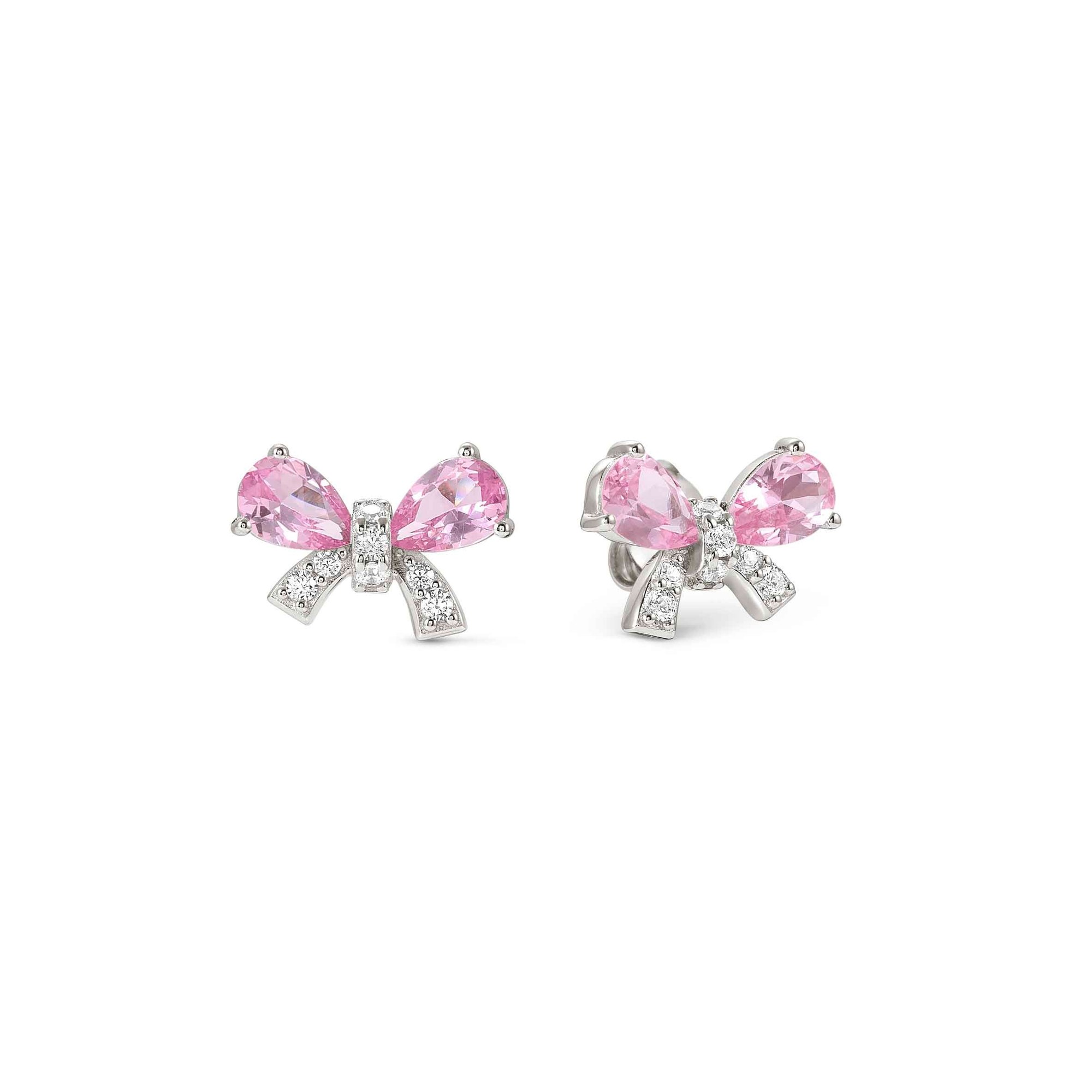 Nomination SHINE ME UP Ohrstecker aus Sterling Silber - Zirkonia - Schleife - Weiß - Rosa – Ansicht 2