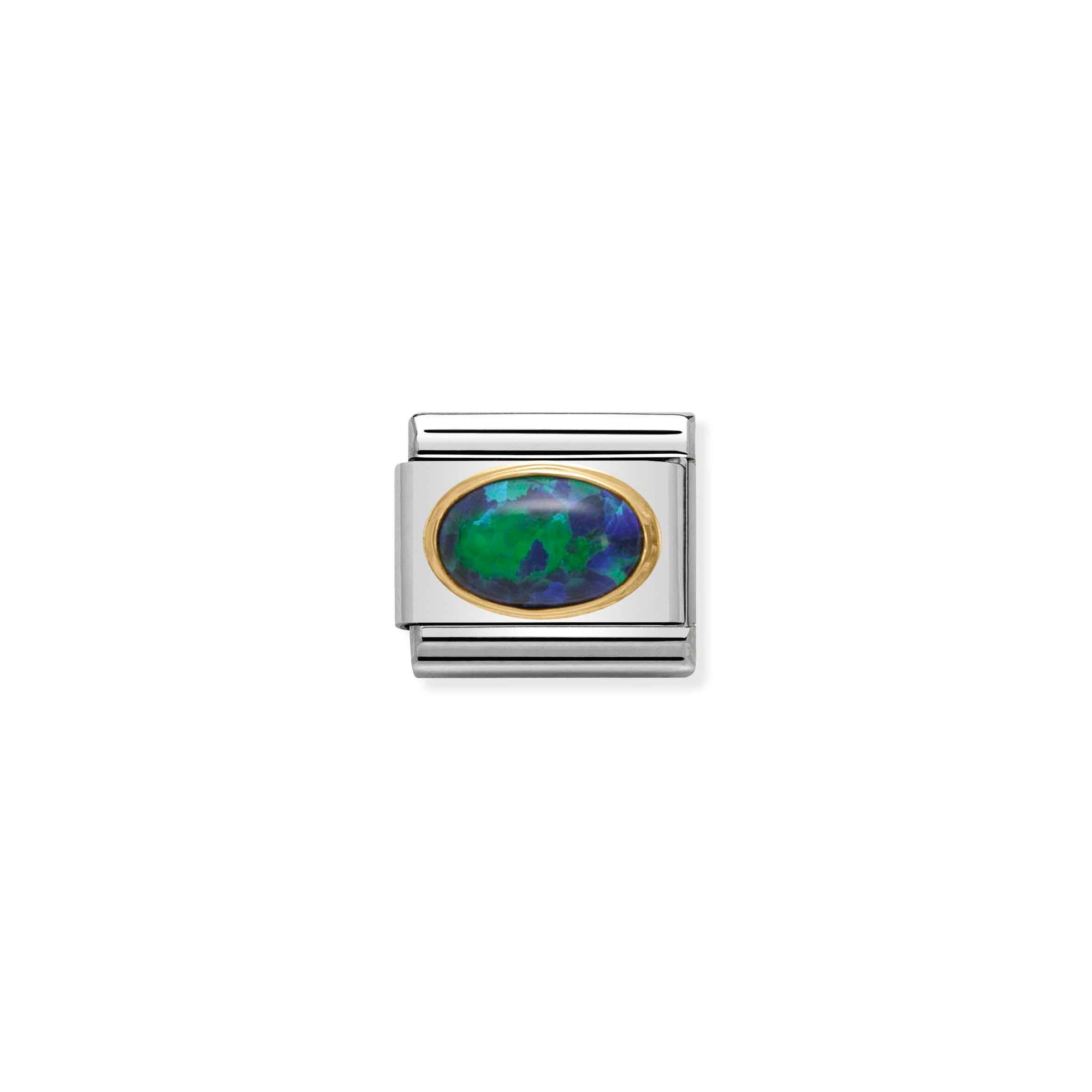 Nomination Composable Classic Charm Opal grün - Edelstahl, Gold 750 Gelbgold – Ansicht 2