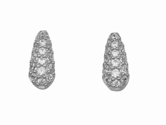 Ohrstecker klassisch aus 925 Sterling Silber poliert mit Zirkonia, Hersteller Juwelier Harnisch, elegantes Design mit funkelnden Steinen. Ideal für besondere Anlässe oder den Alltag.