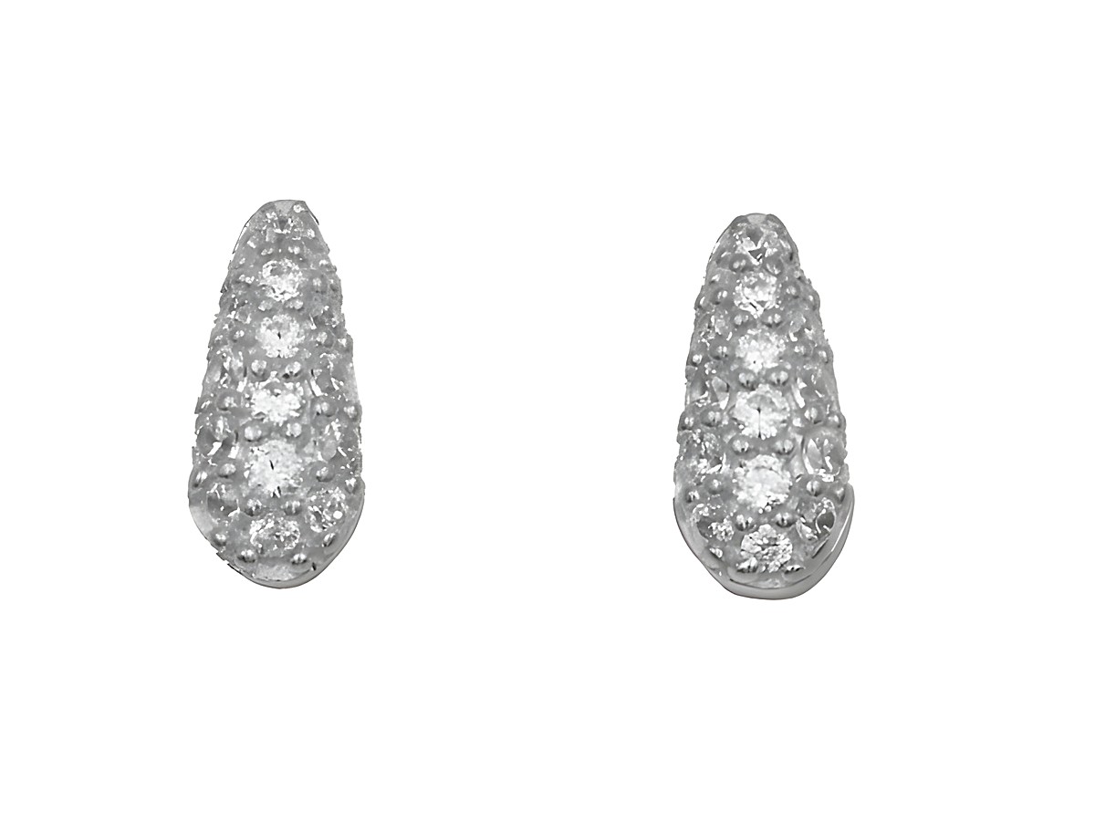 Ohrstecker klassisch aus 925 Sterling Silber poliert mit Zirkonia, Hersteller Juwelier Harnisch, elegantes Design mit funkelnden Steinen. Ideal für besondere Anlässe oder den Alltag.