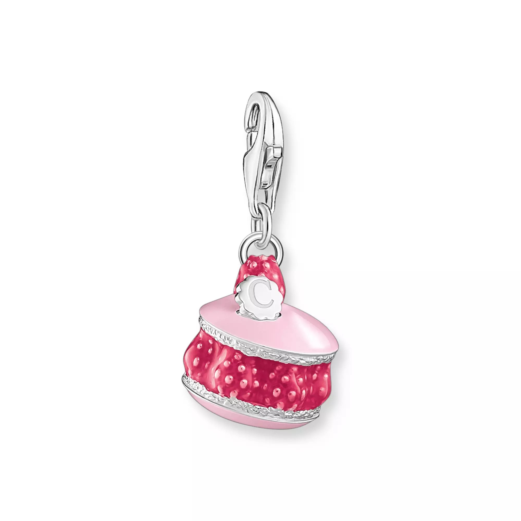 Thomas Sabo Charm-Anhänger - Macaron - Silber & Emaille - Rosa-Pink