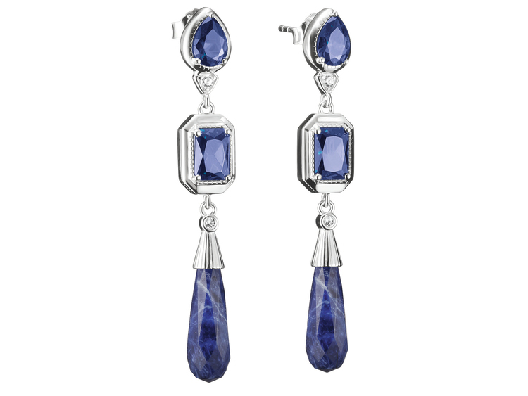 Thomas Sabo ELYNDRA H2332-166-1 - Ohrringe - Sterling Silber recy. & Nano-Kristall & Zirkonia - blau