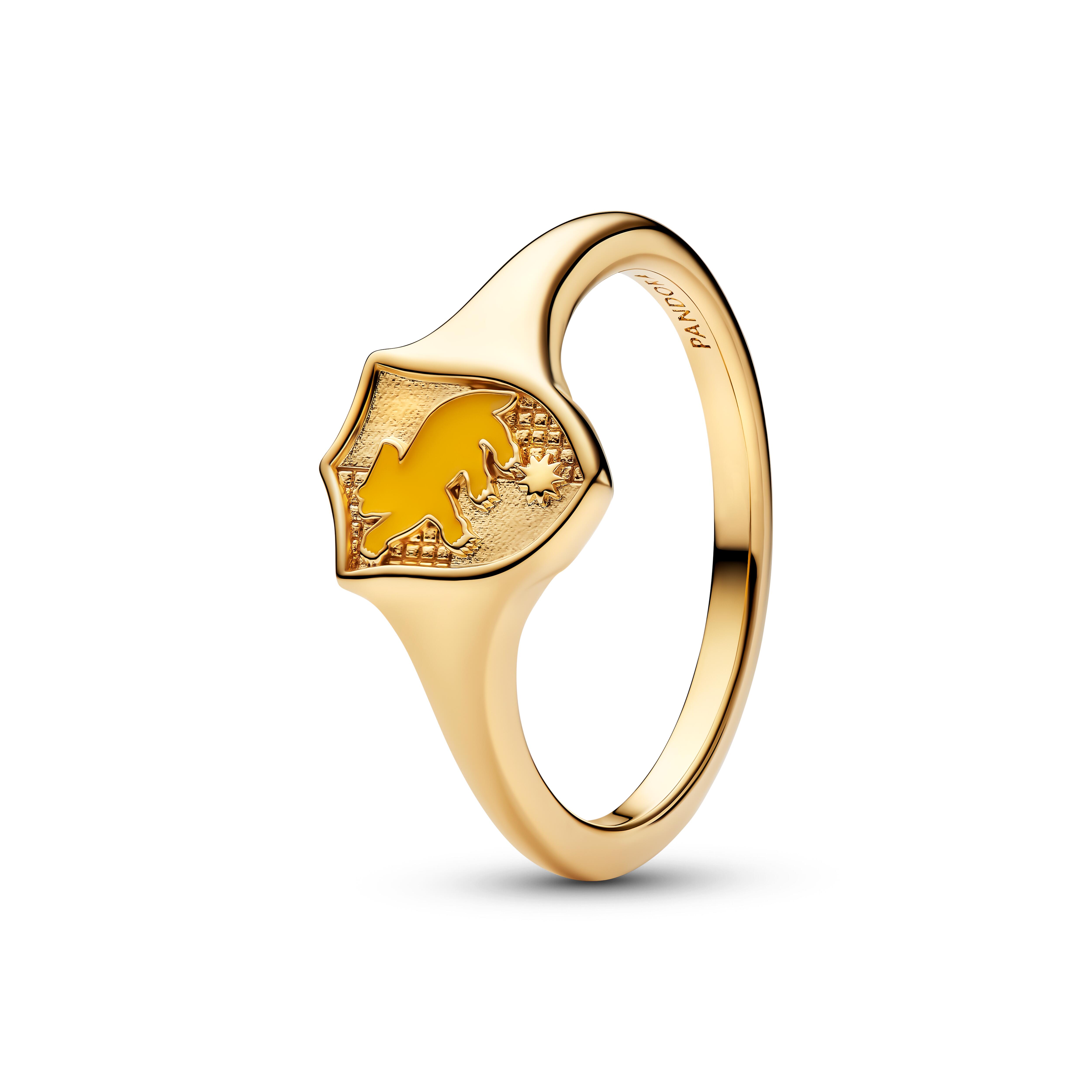 Pandora Harry Potter - Siegelring Hufflepuff - Gelbgold Vergoldung - Gr. 64 - 165044C01-64