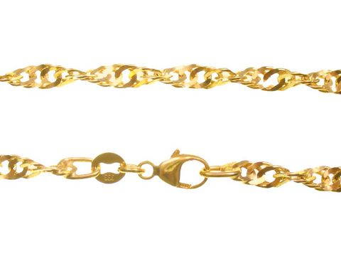 Panzerkette aus Gold 333, 42cm lang, hergestellt von Juwelier Harnisch, mit feinem Glanz und robustem Karabinerverschluss, ideal für jeden Anlass.