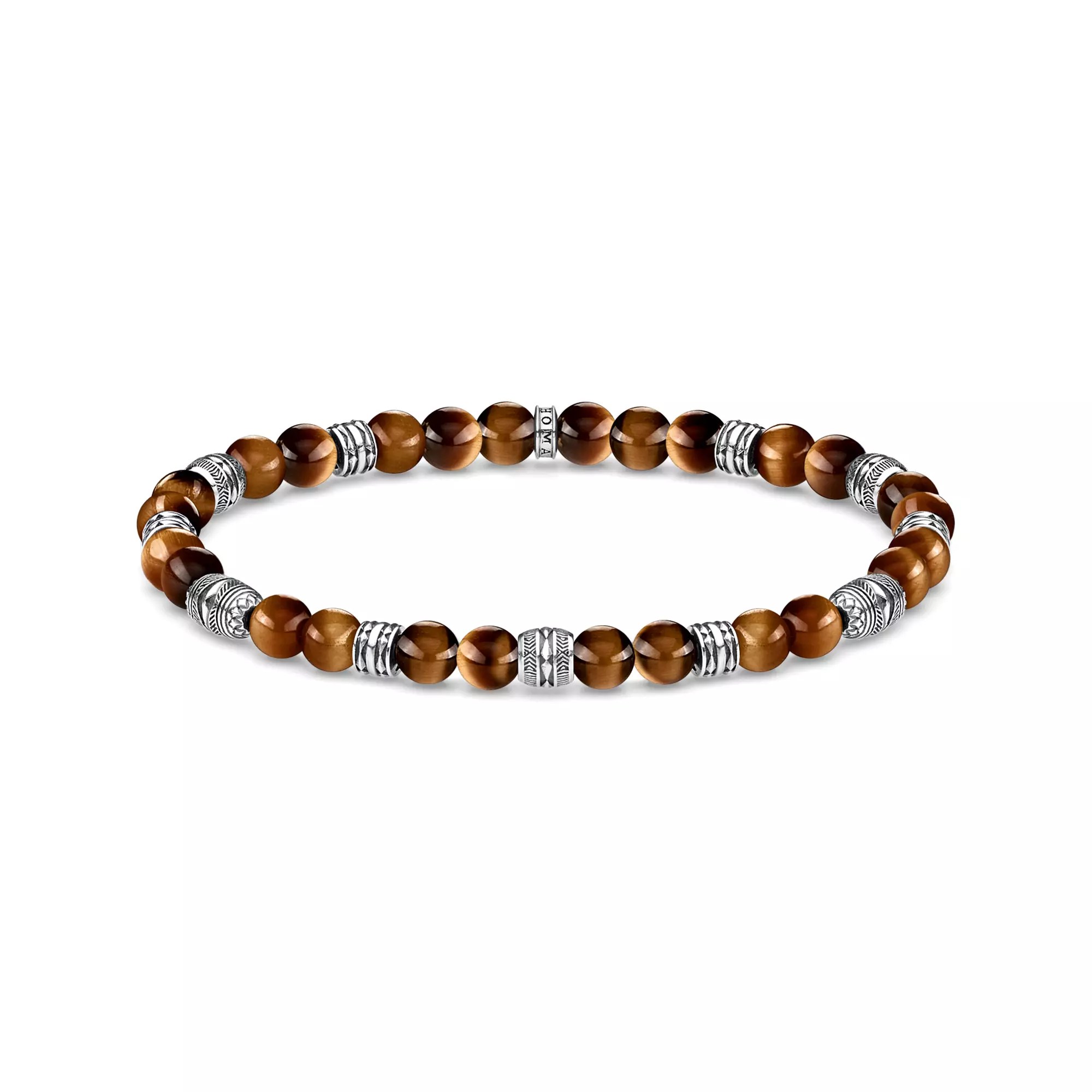 Thomas Sabo Armband Sterling Silber geschw. - Tigerauge - 15,5 cm