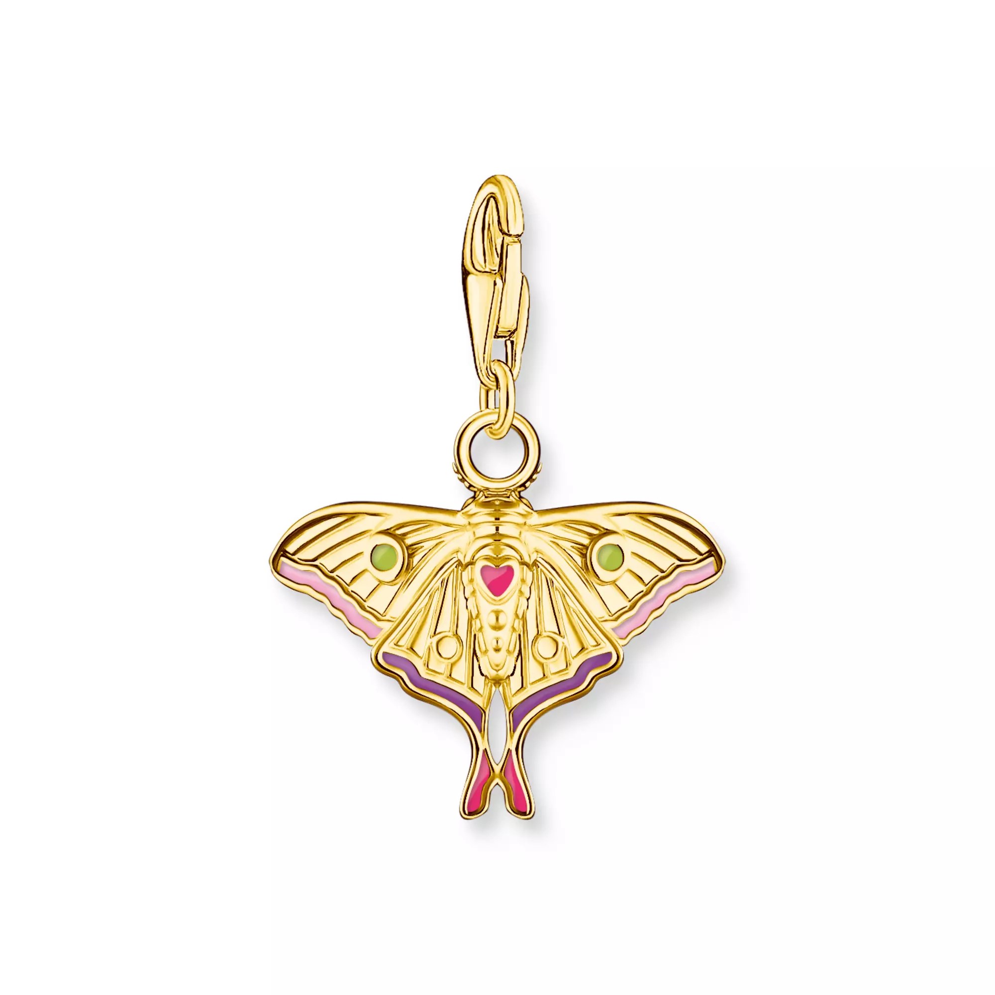 Thomas Sabo Charm-Anhänger - Nachtfalter BUNT - As We Are - Silber vergoldet – Ansicht 2
