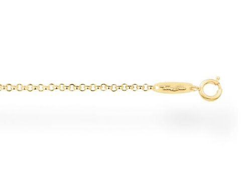 Erbskette von Thomas Sabo in 90 cm Länge aus Silber vergoldet in Gelbgold ohne Anhänger, feines Design mit Karabinerverschluss und Markenlogo. Ideal für jeden Anlass.