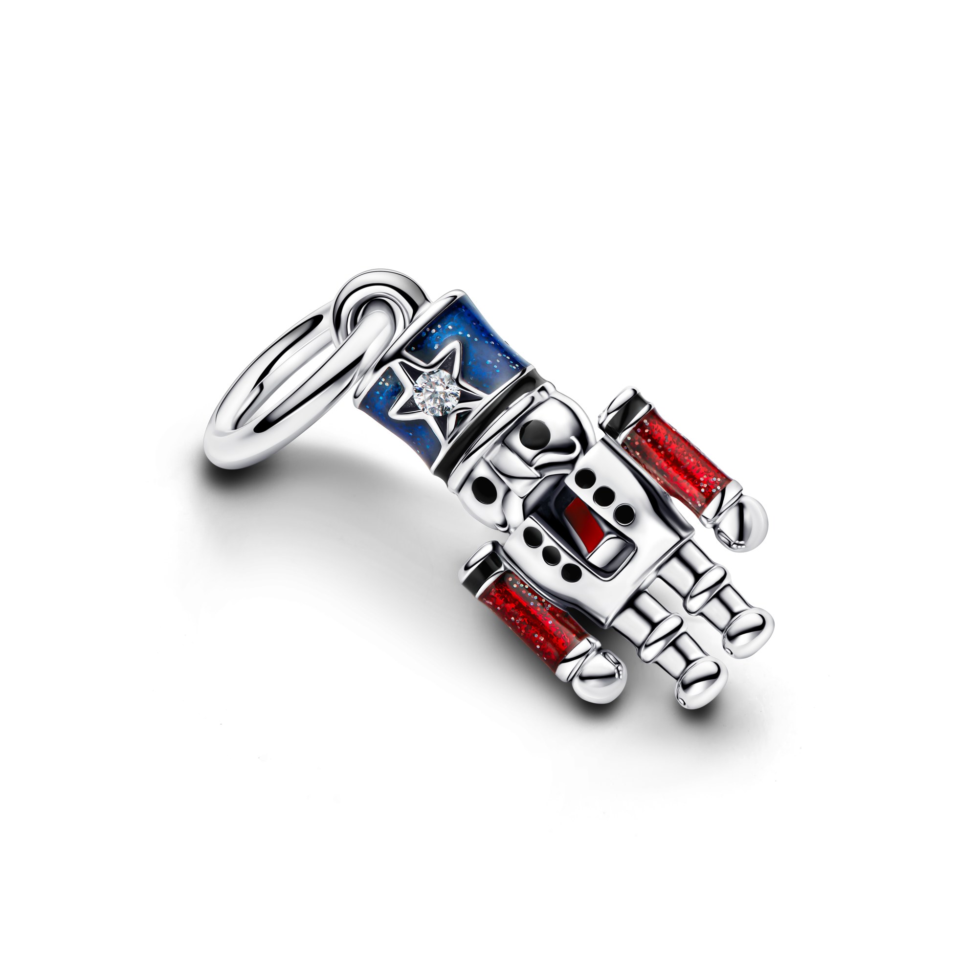 Pandora charm Beweglicher Nussknacker-Anhänger aus Silber mit klarem Zirkonia – Ansicht 4
