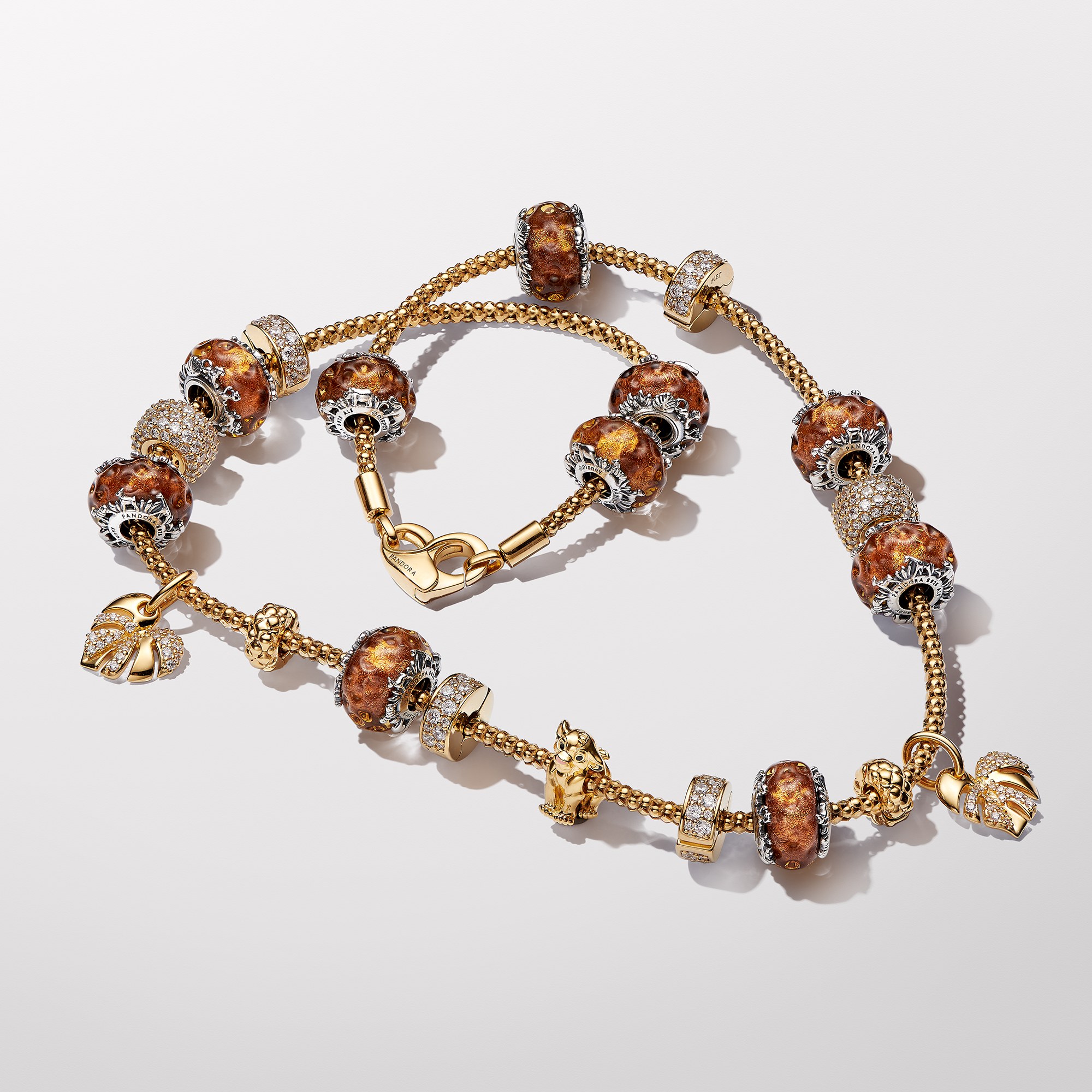 Pandora Disney Der König der Löwen Simba Charm - Gelbgold verg. - Emaille Schwarz – Ansicht 3