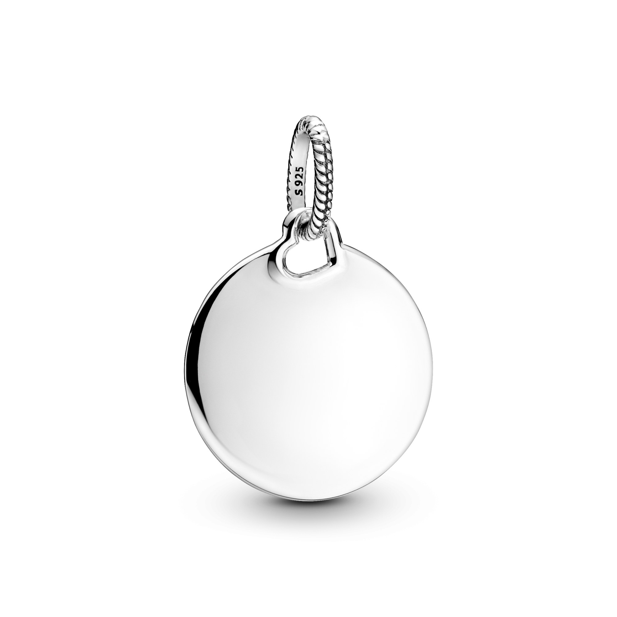 Pandora runder Gravur Anhänger - Sterling Silber