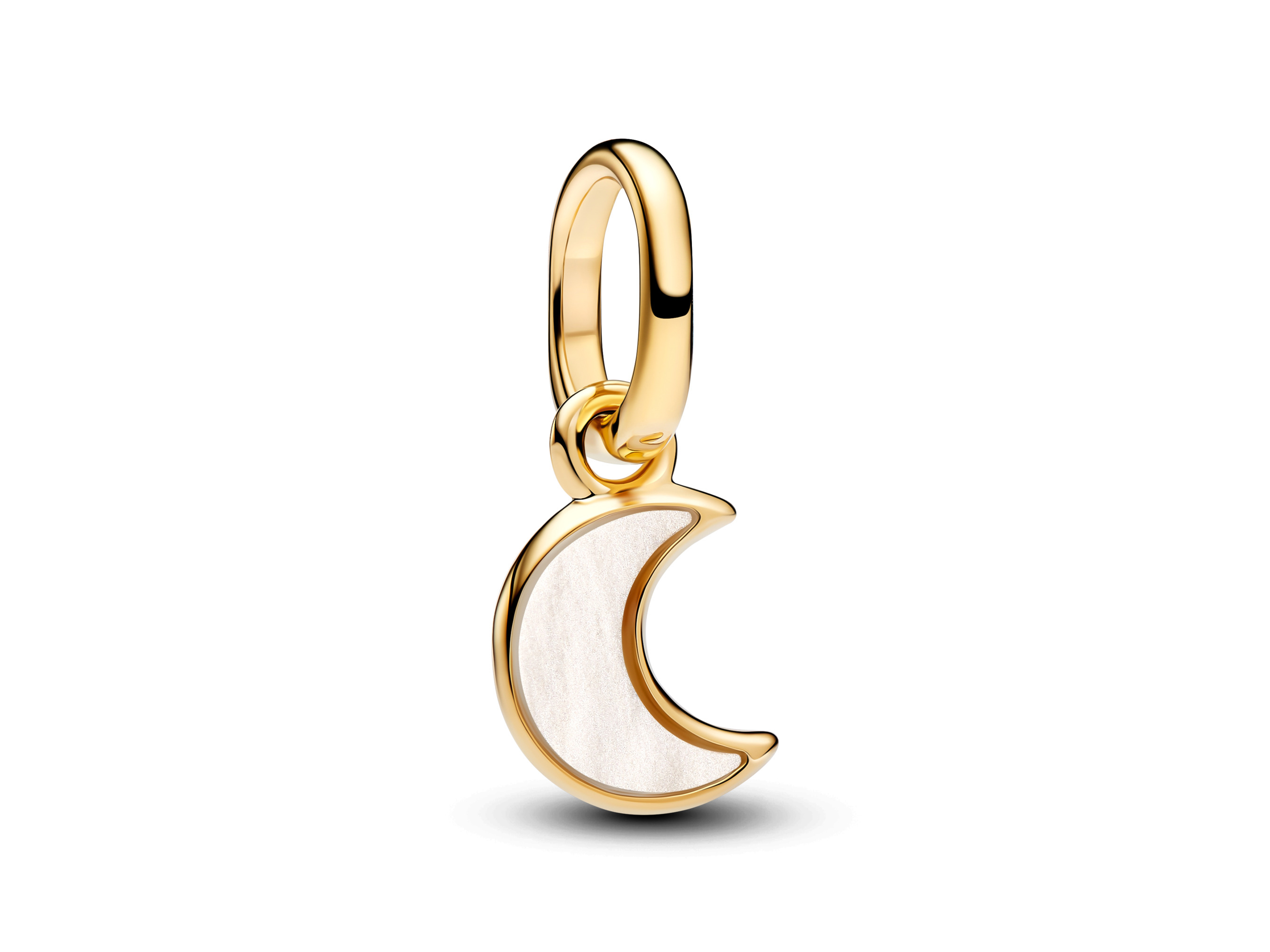Pandora ME 764614C01 - Halbmond Mini-Dangle-Charm Bioresin-Perlmuttmutter - Gelbgold Vergoldung