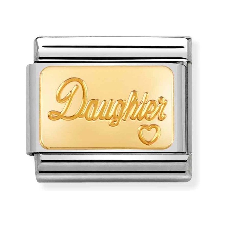 Nomination Composable Classic Charm Daughter - Edelstahl, Gold 750 Gelbgold