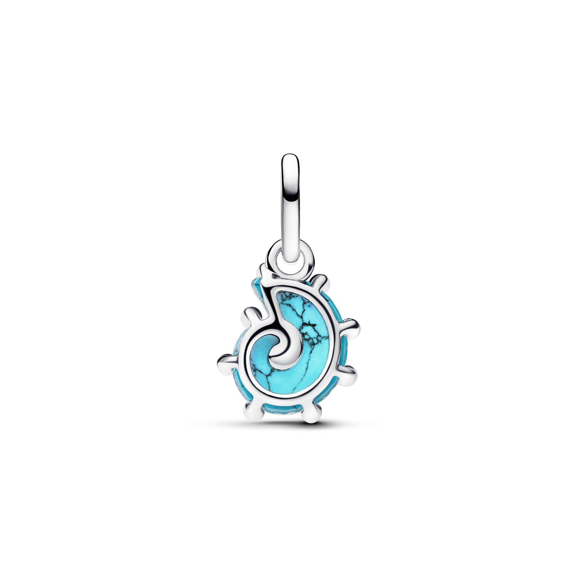 Pandora Blauer Muranoglas Meeresschnecken-Anhänger - Sterling Silber – Ansicht 3