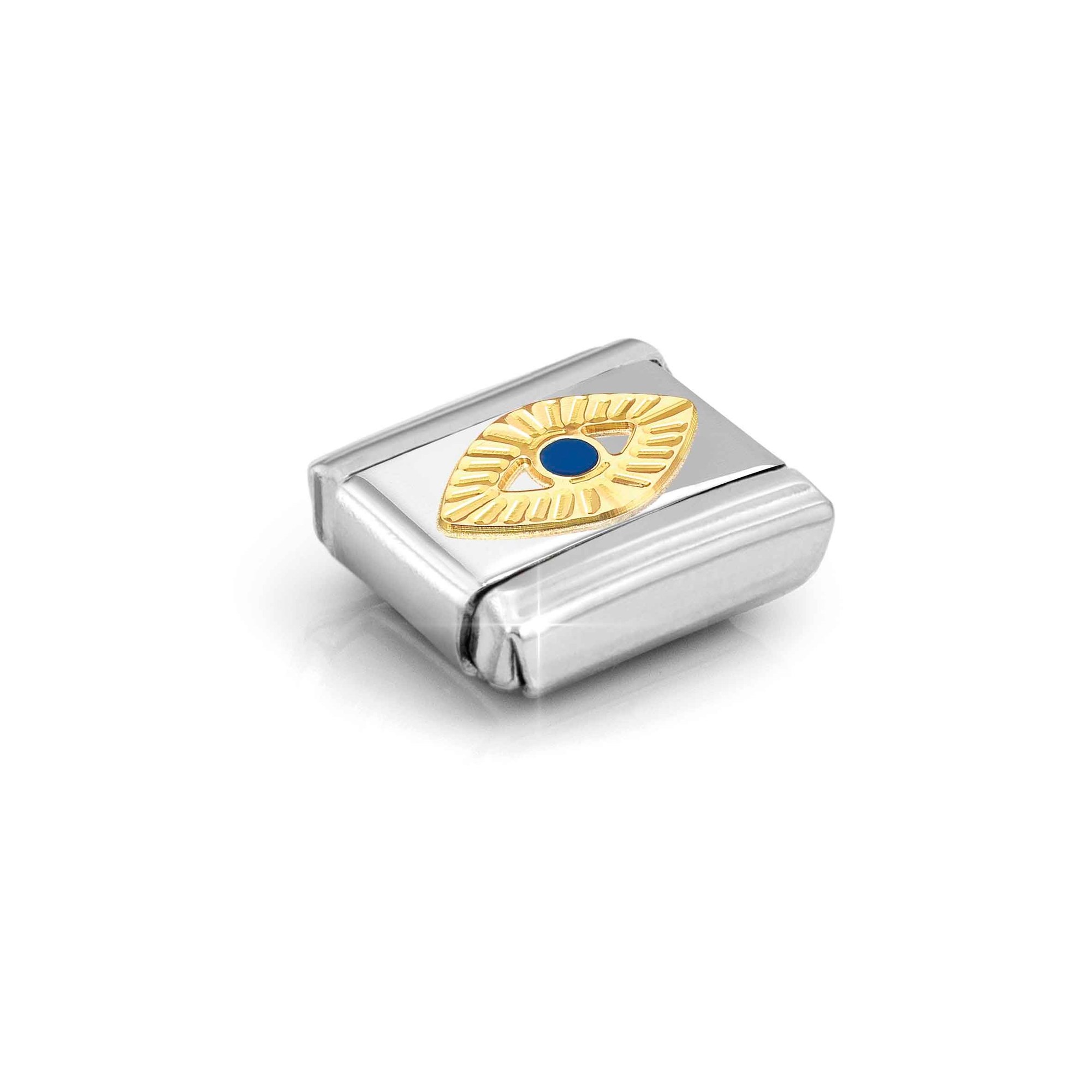 Nomination Composable Classic Charm Gottesauge diamantiert - Edelstahl, Gold 750 Gelbgold, Emaille – Ansicht 3