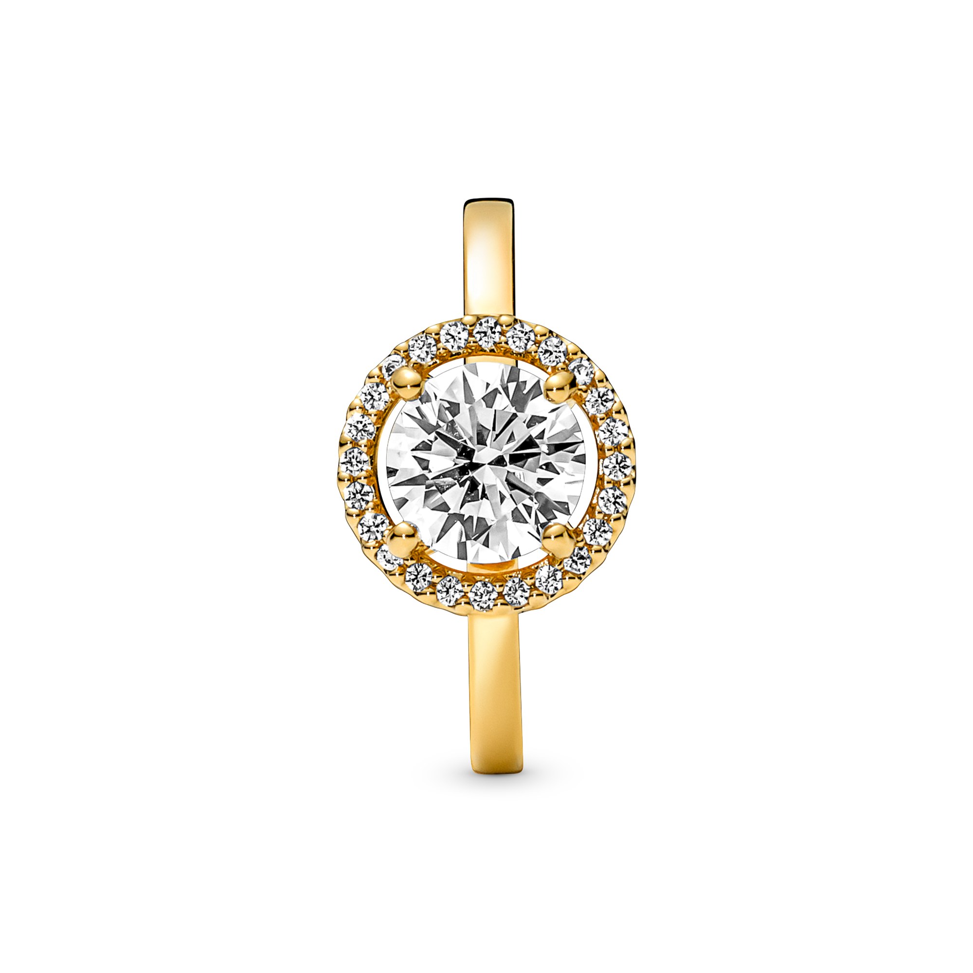 Pandora Funkelnder Runder Strahlenkranz Ring - Gelbgold-Vergoldung Zirkonia – Ansicht 2