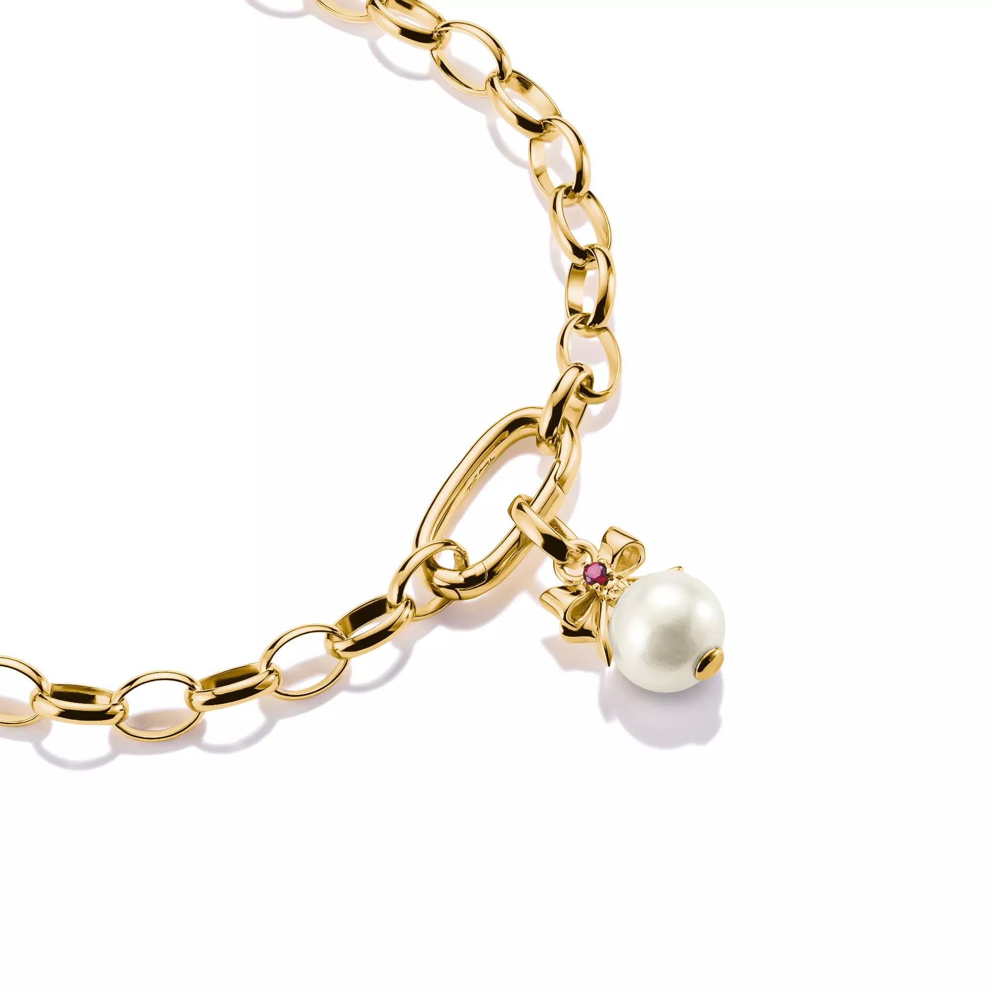 Thomas Sabo Charm-Anhänger Perle mit Schleife Connect 18 Vergoldung – Ansicht 2