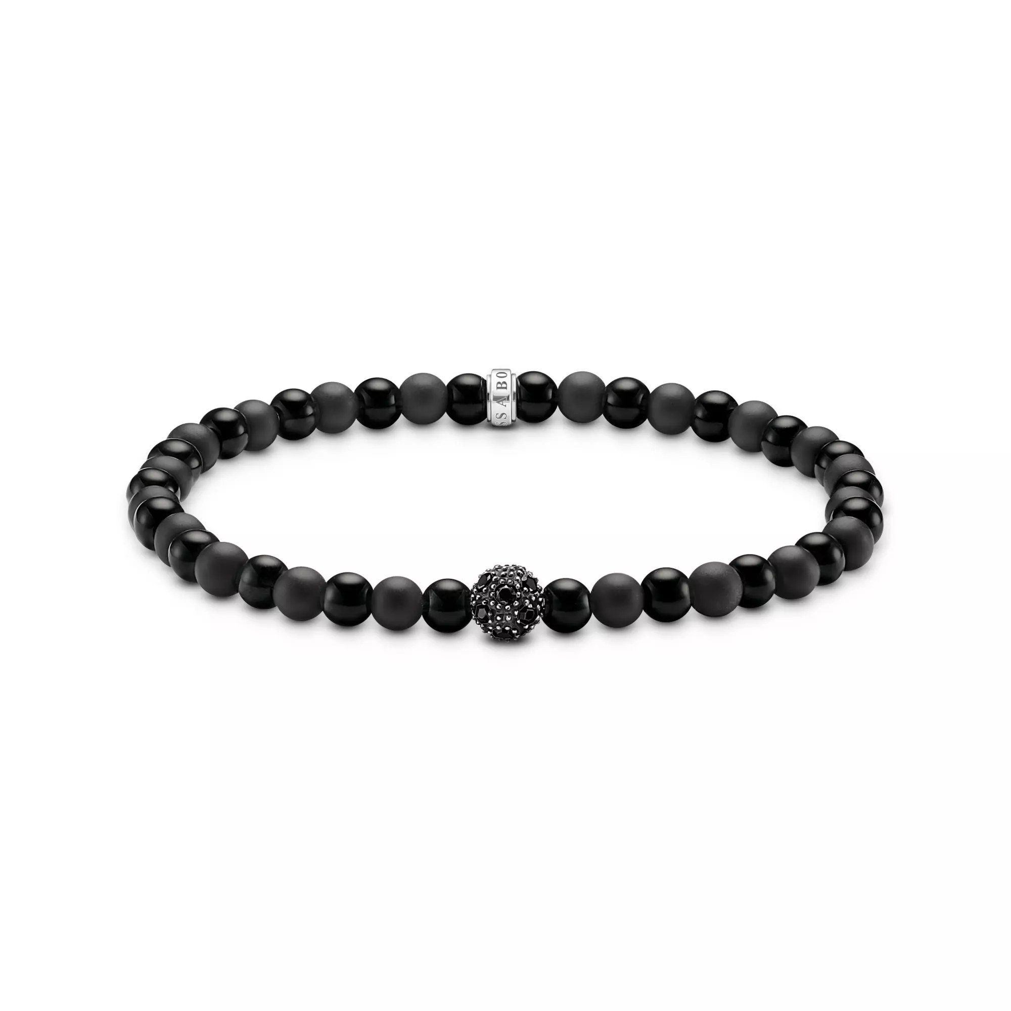 Thomas Sabo Armband - Schwarz - Silber gesch. + Obsidian + Zirkonia - 17 cm – Ansicht 2