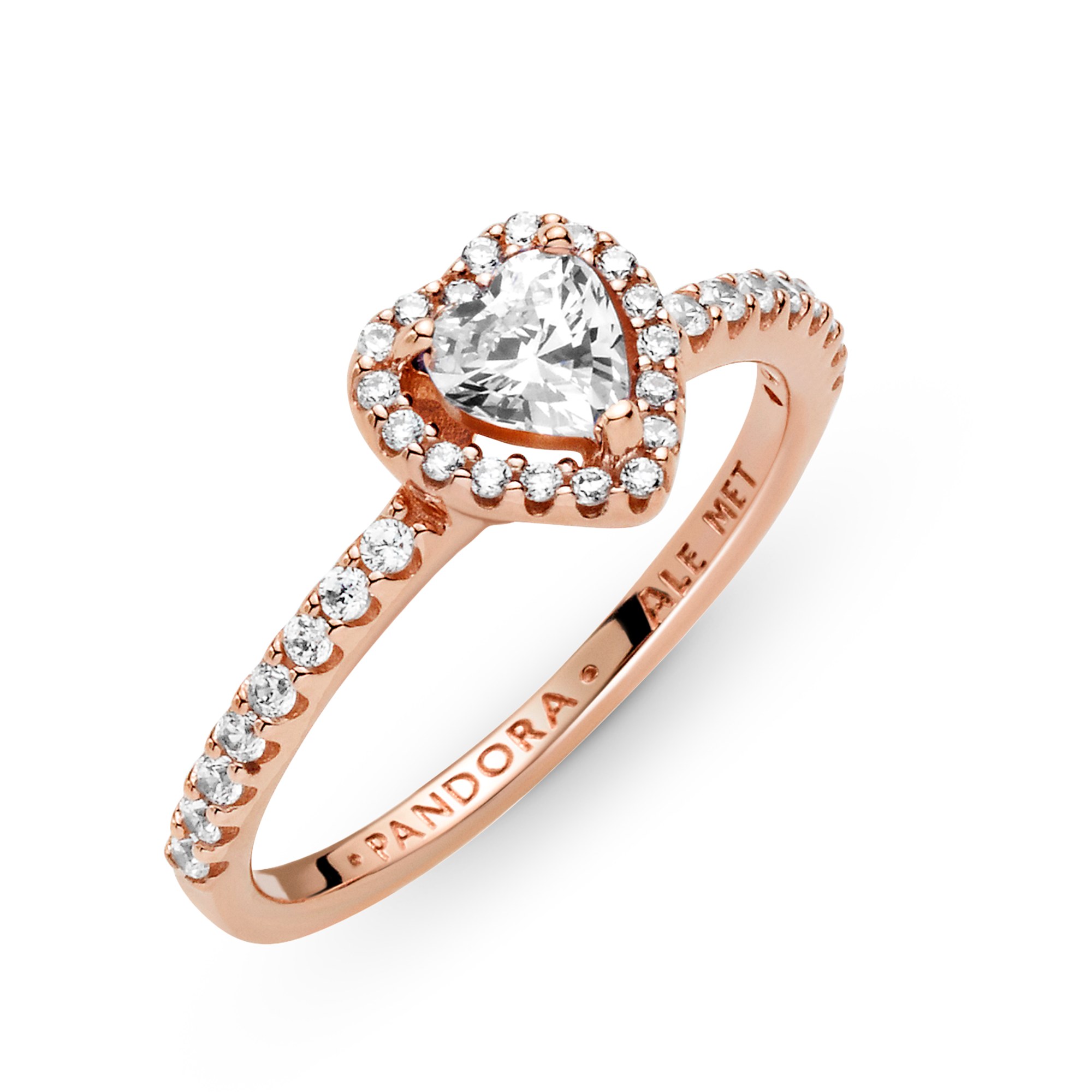 Pandora Timeless - Ring - funkelndes Herz - Silber - Roségold - Zirkonia – Ansicht 2