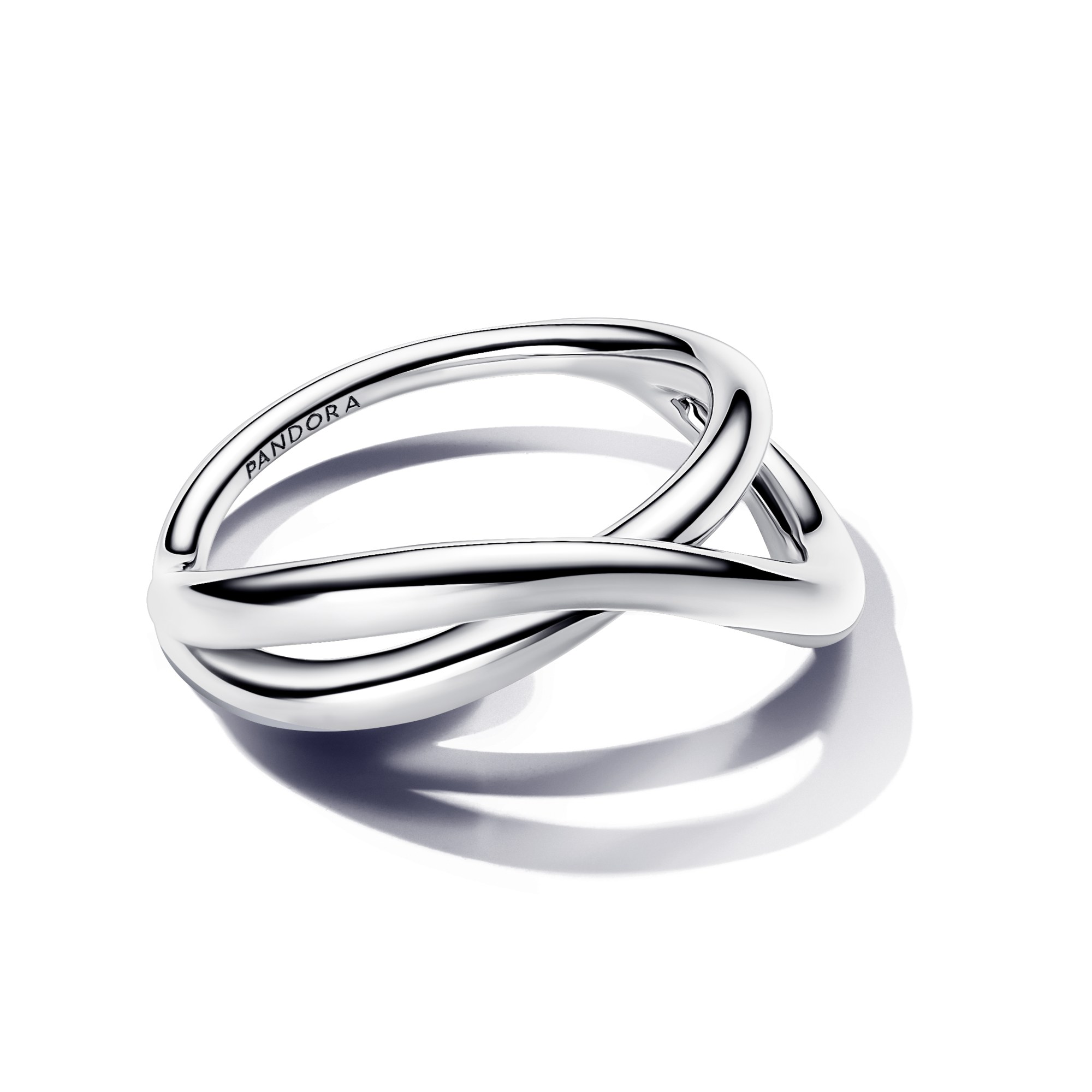 Pandora ESSENCE organisch geformter Unendlichkeitsring - Sterling Silber – Ansicht 3