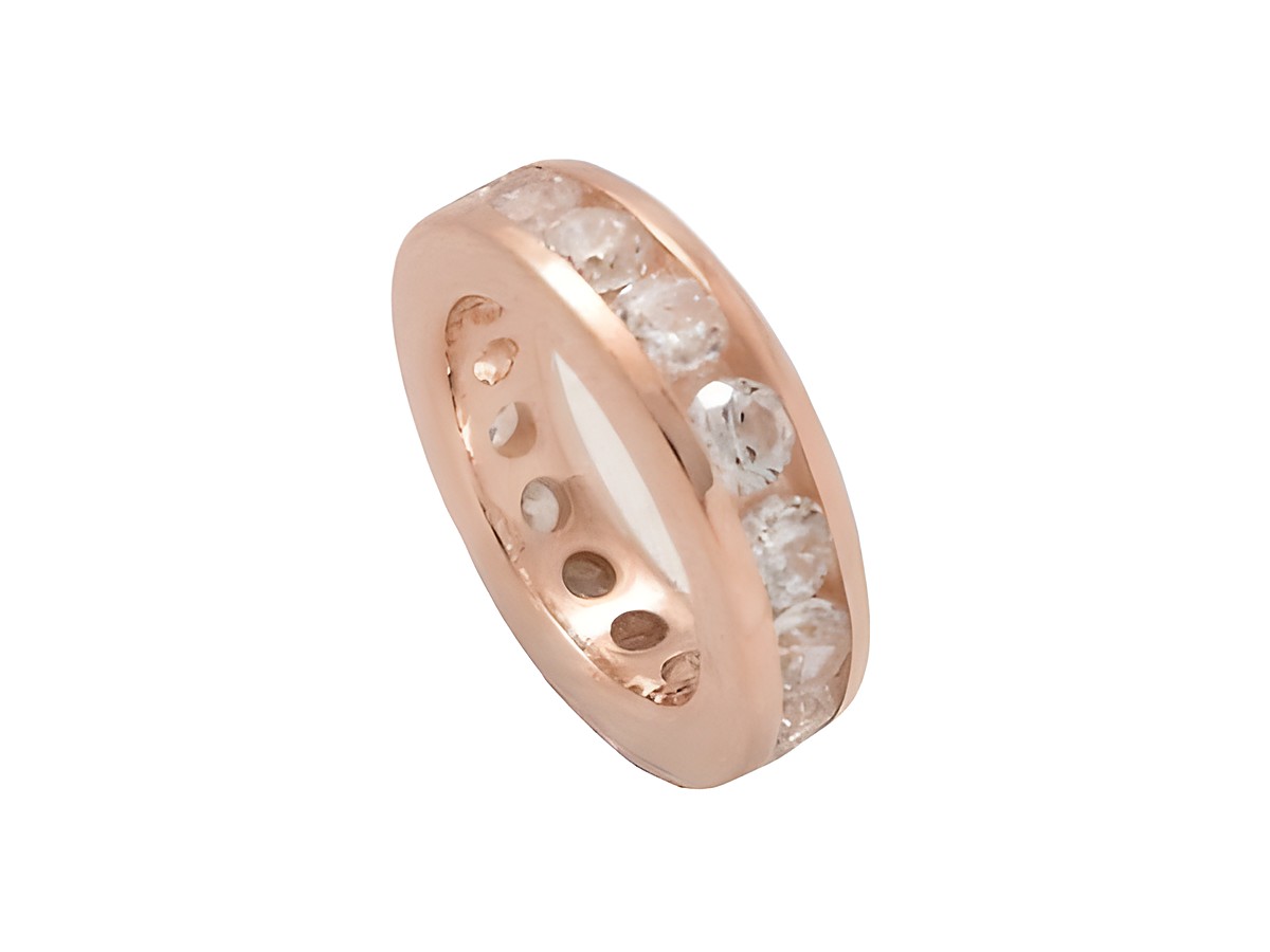 Memorie Sterling Silber rosé vergoldet Taufring mit Zirkonia von Juwelier Harnisch, elegant und zeitlos, ideal als Geschenk zur Taufe oder als modisches Accessoire.