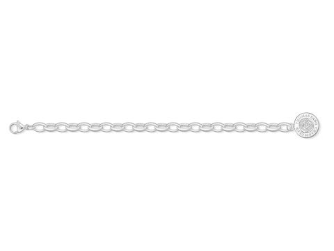 Jubiläums-Armband von Thomas Sabo, 16 cm, aus Sterling Silber mit Diamantbesatz, Charm Silber Armband in elegantem Design für eine besondere Anlässe.