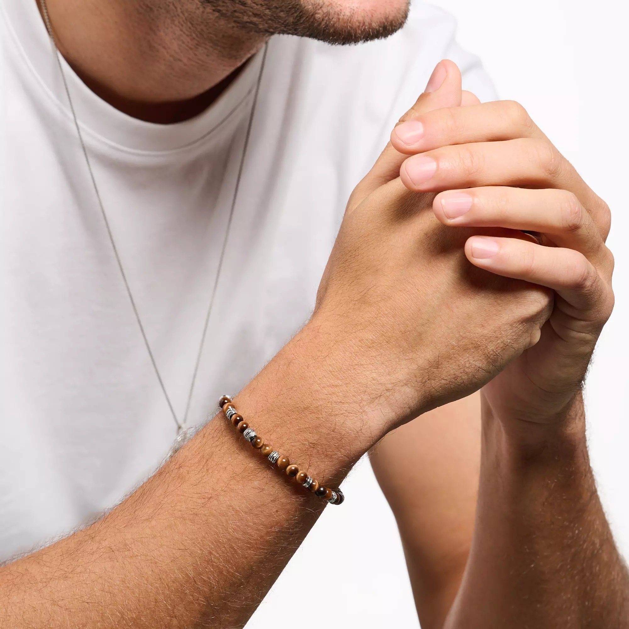 Thomas Sabo Armband Sterling Silber geschw. - Tigerauge - 15,5 cm – Ansicht 2