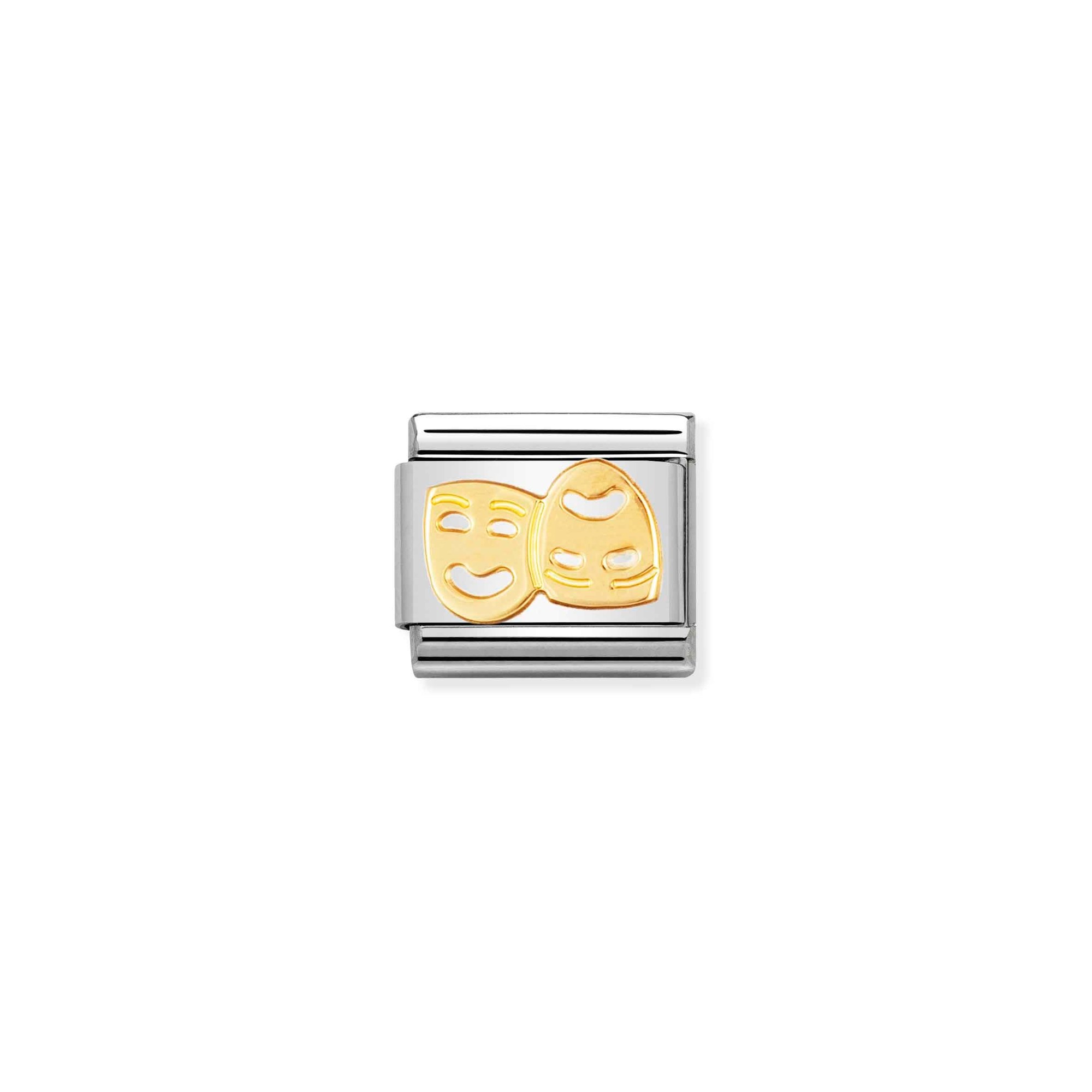 Nomination Composable Classic Charm Theatermasken - Edelstahl, Gelbgold