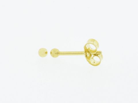 Silber Ohrringe Kugel Silber vergoldet 2 mm Stecker ohne Stein von Juwelier Harnisch, zeitloses Design, perfekt für den Alltag und besondere Anlässe.