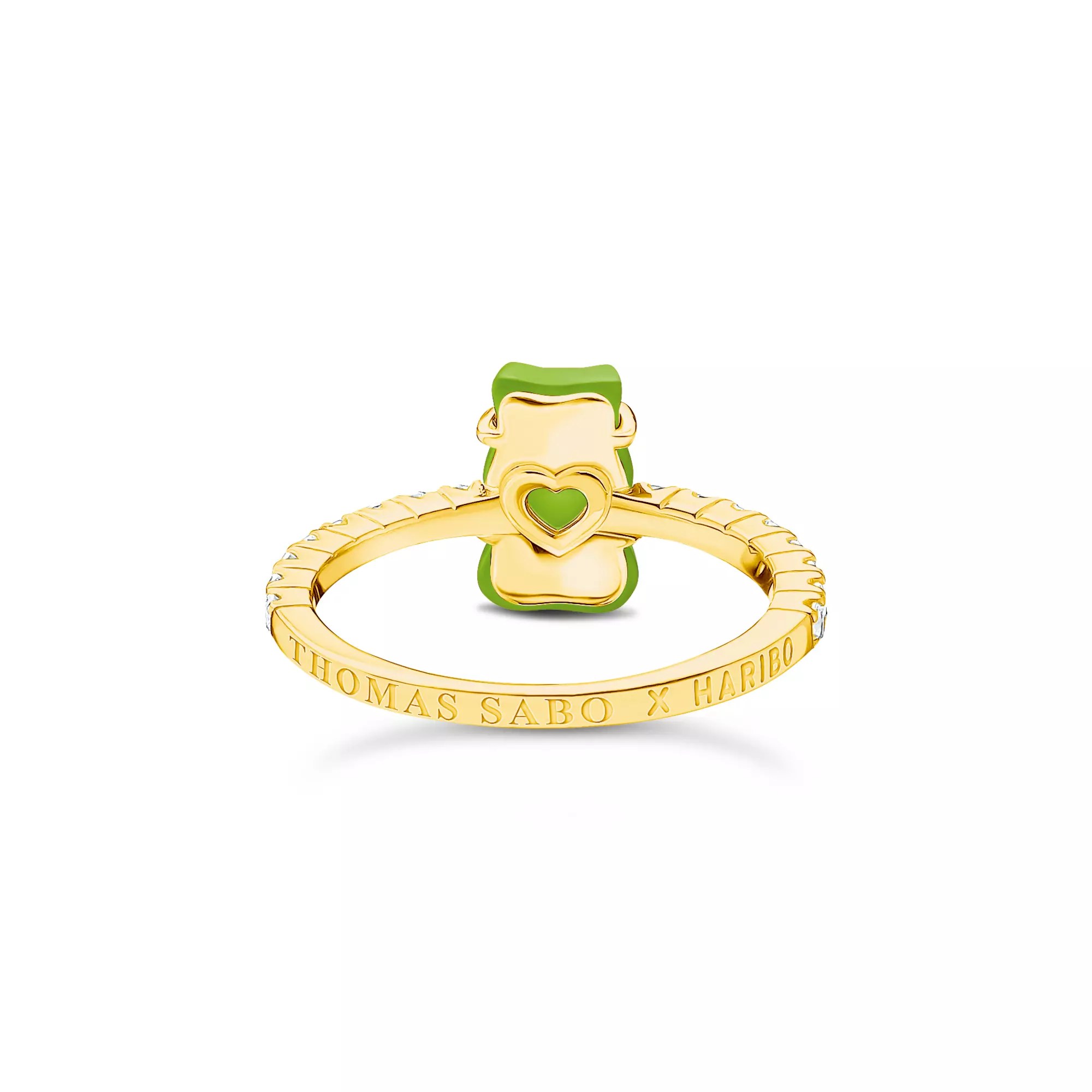 Thomas Sabo HARIBO Ring mit Goldbär - Gummibärchen - Grün - Silber Gelbgold verg. & Zirkonia - Grün – Ansicht 2