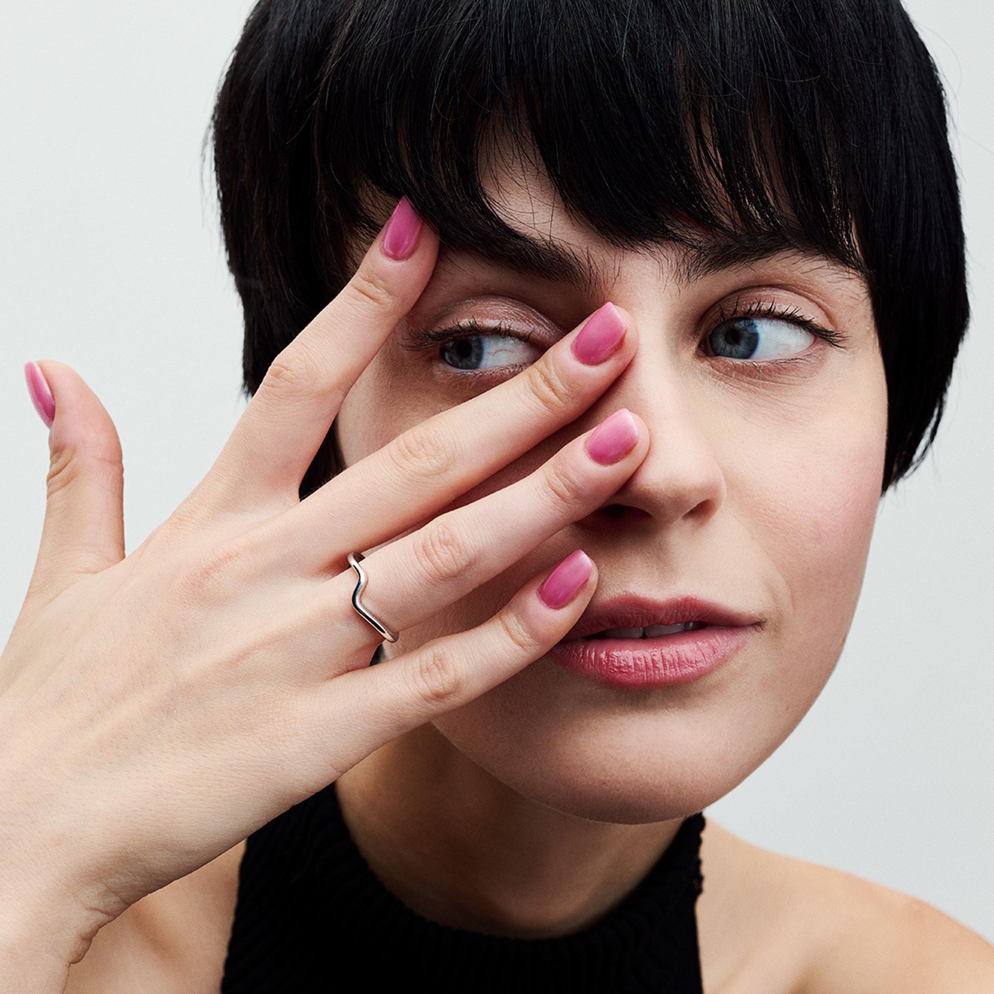 Pandora poliert - Welle Ring - Sterling Silber – Ansicht 4